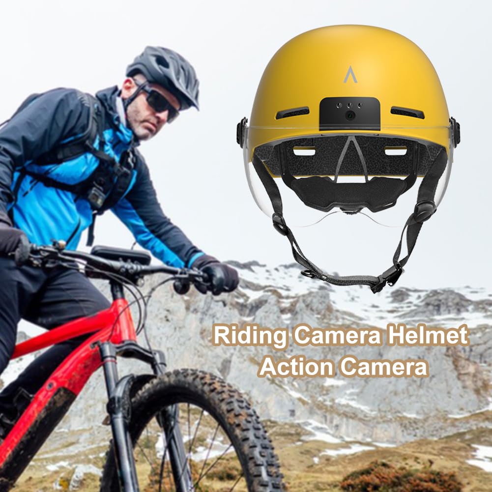 4K kask do jazdy samochodowej, kamera sportowa 4K 30 kl./s, GPS, sześcioosiowy żyroskop, antywstrząsowy, WiFi, kaski rowerowe, motocyklowe, kamery