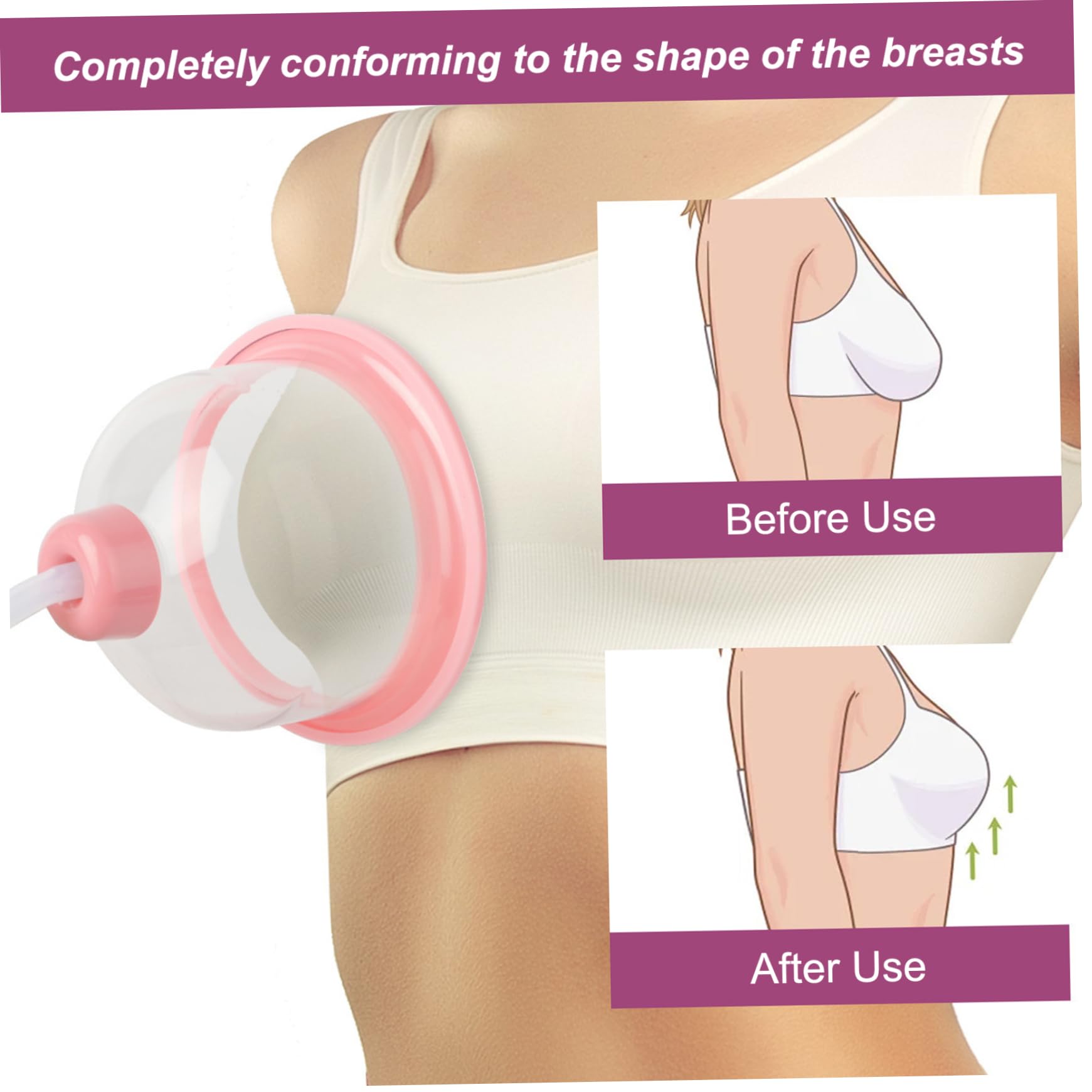 Pompe d'agrandissement mammaire 1pc Grandes tasses, machine à coupes électriques extra-larges pour fesses plus grosses