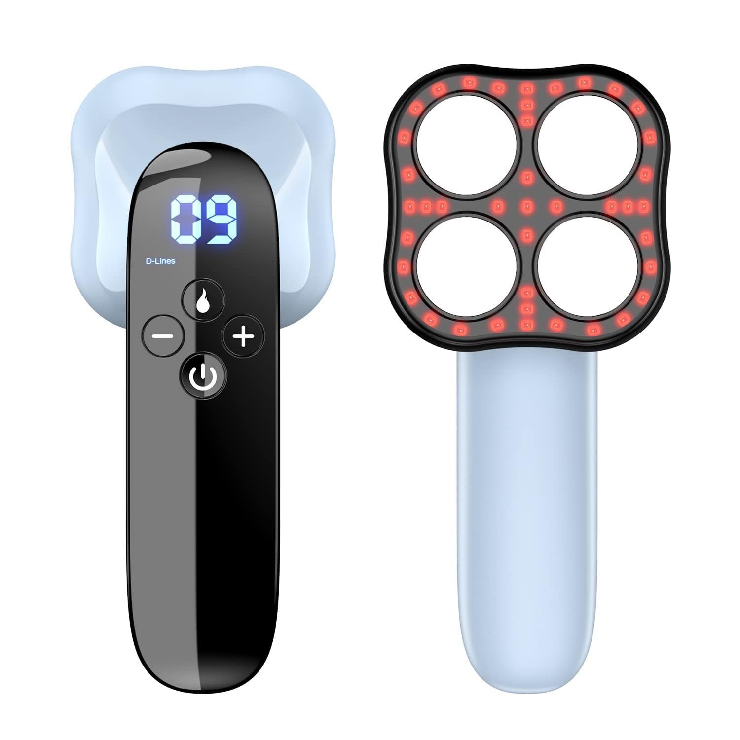 Massaggiatore per il corpo, brucia grassi, dimagrante, per sollevare l'addome, per rimuovere tessuti profondi e cellulite, per addome e gambe, braccia (blu)