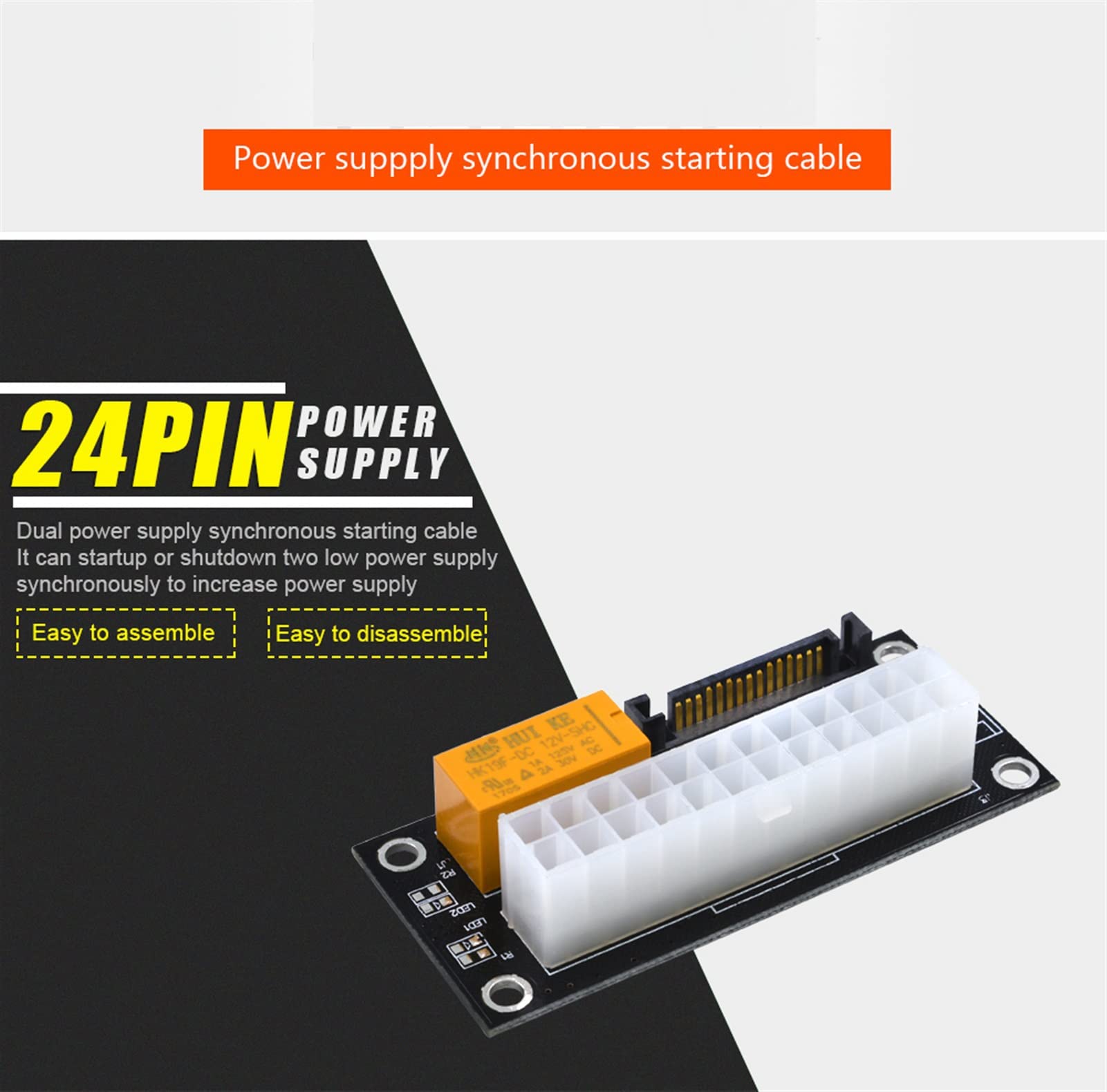 24-pinowy na 4-pinowy/SATA Molex synchroniczny podwójny zasilacz adapter synchronizacji karta ATX Add2psu dla górnictwa (10 szt. do sata zielony)