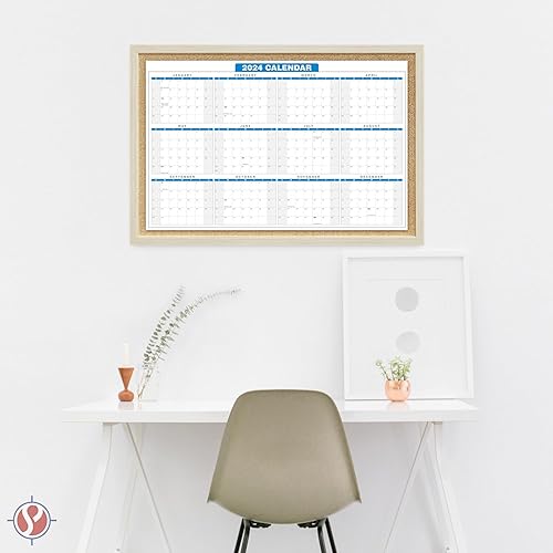 Miniatura 4 de Calendario de escritorio completo 2024, planificador de 12 meses de tamaño grande de 11 x 17 pulgadas, reversible vertical/horizontal de 2 caras,