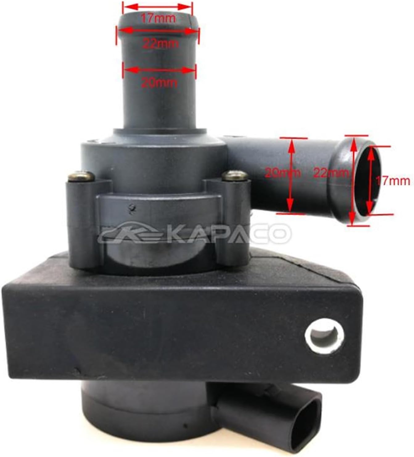 Burial Cooling Pump Additional Auxiliary Electric Car Car 1K0965561J Fit for Jetta Fit for Golf CC Fit for Passat B5 B6 Fit for Audi A3 Fit for VW Fit for VW Durable(Water Pump Only)