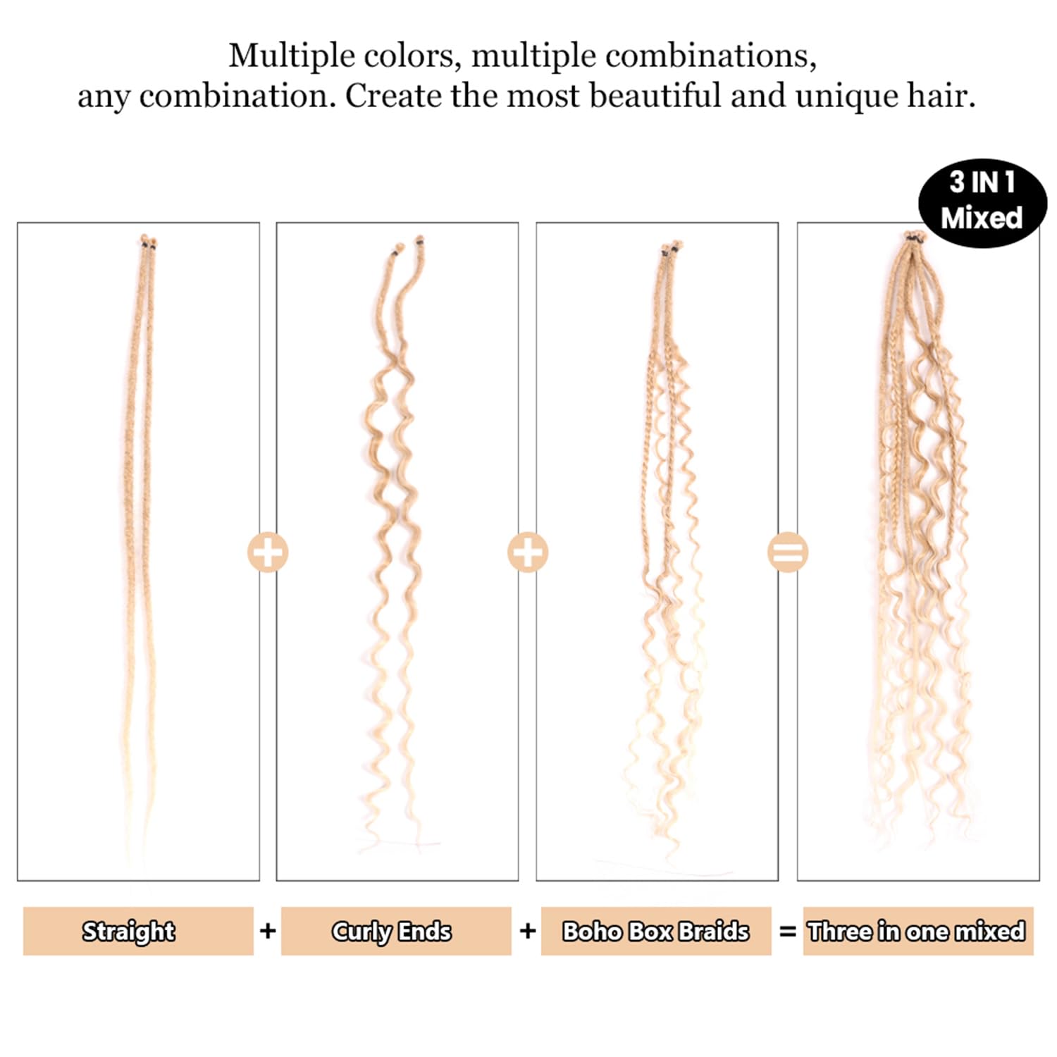 24 Inch Synthetic Dreadlock Extensions Hippie Single Ended Dreads 0.6 cm Width Loc Extensions Reggae Style Crochet Hair for Women (27/613 - Image 3