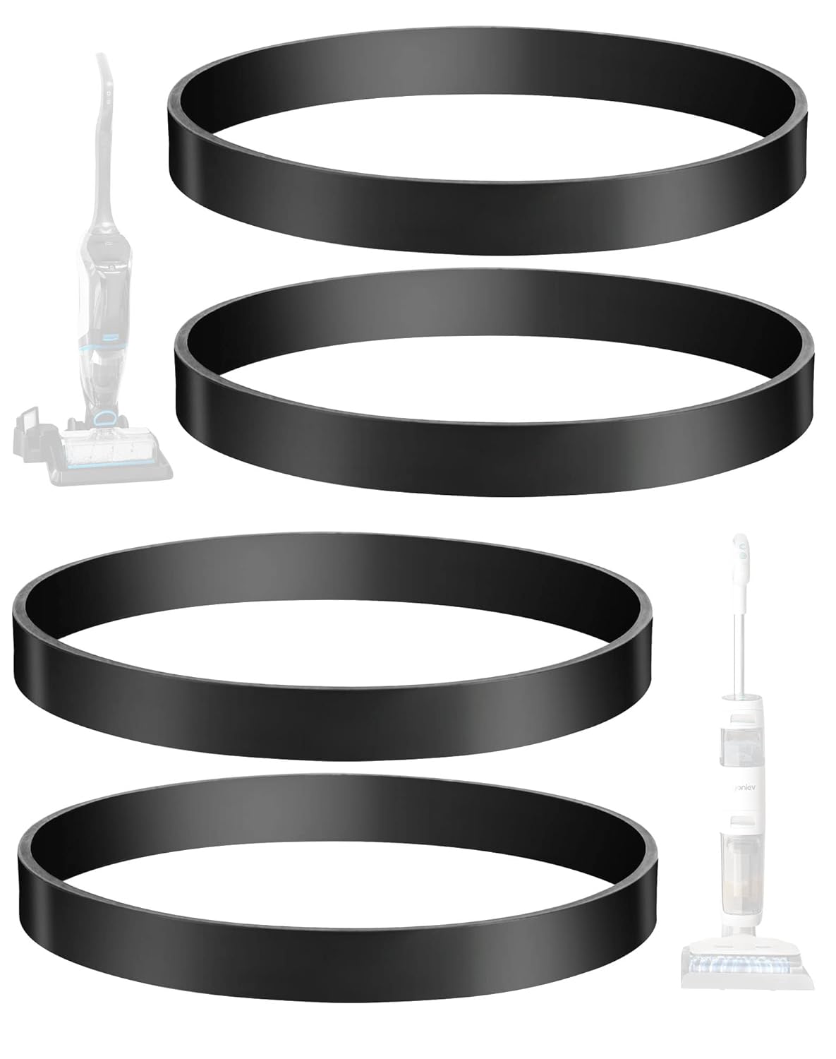 ZITFRI Vacuum Belt 4 Pack for Bissell Style 7/9/10 p/n