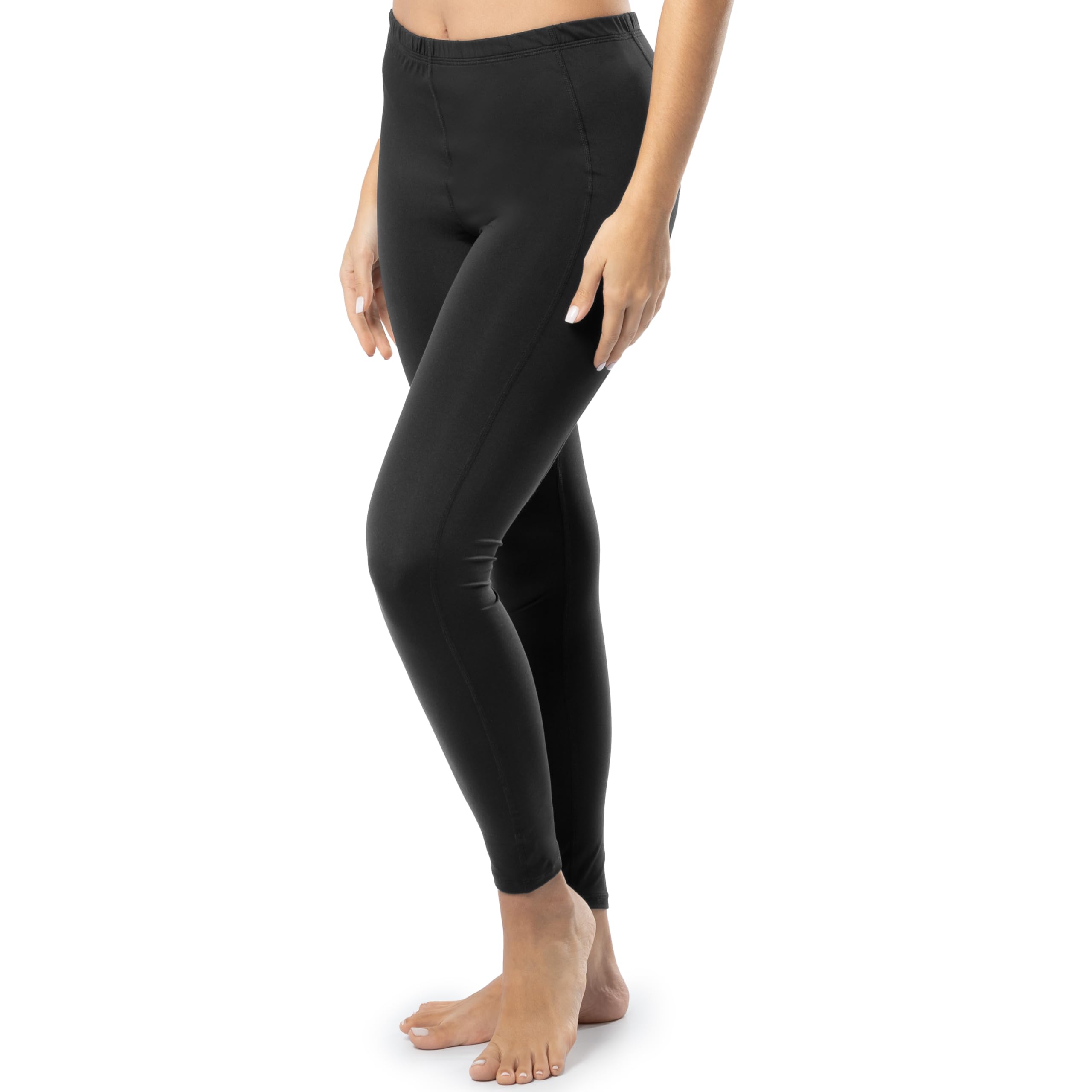 Fruit of the Loom High Neck Quarter Zip Top and Legging Thermal Set Jeu de Couches de Base Femme