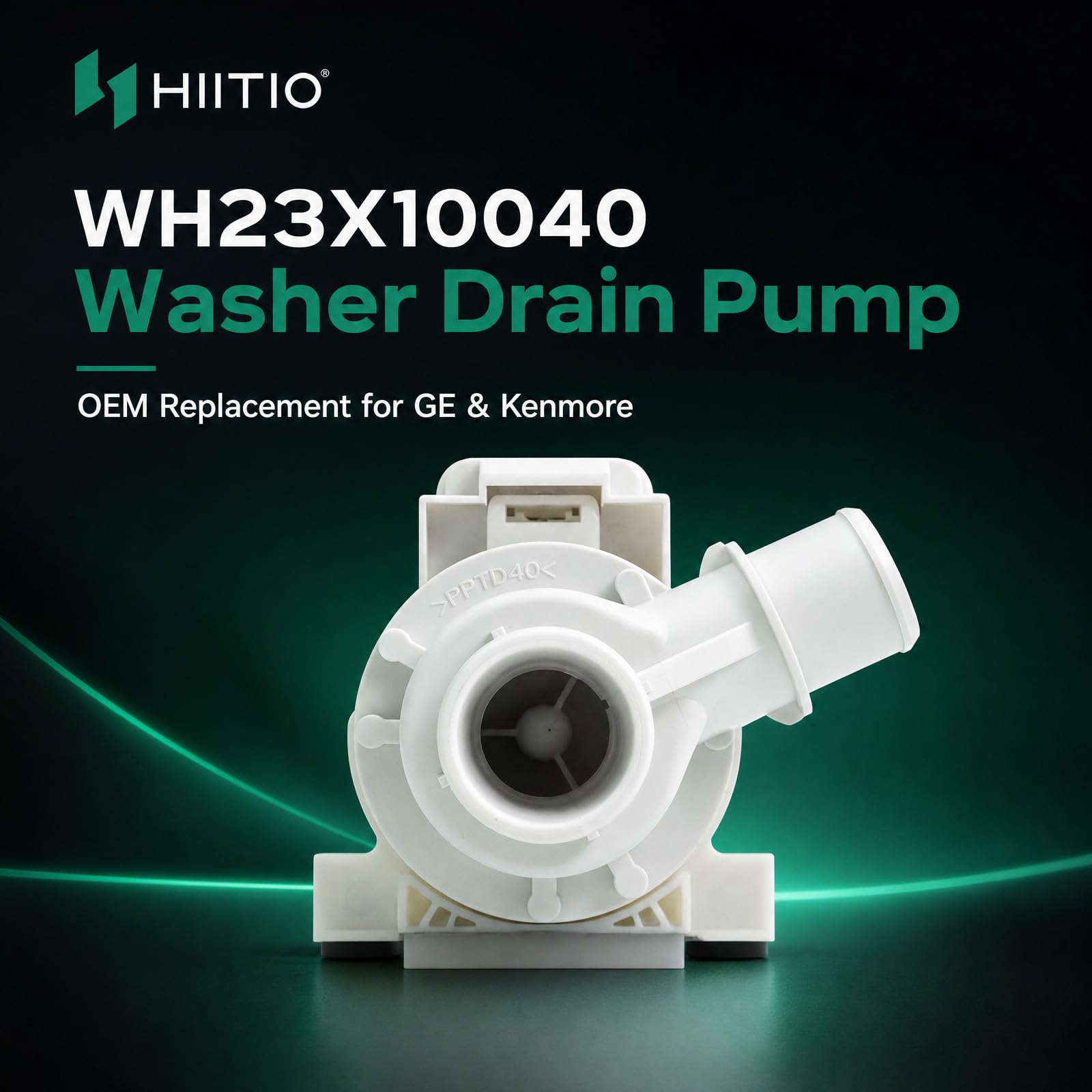 WH23X10040 DP040-064 ge - Bomba de drenaje de arandela (OEM), piezas de repuesto para GE y Kenmore
