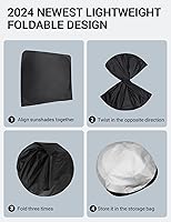Vista 216 de Proadsy Parasol para parabrisas actualizado 2026, ajuste personalizado, Lexus NX 2022-2025 2026, 4 capas, plegable, protector de parasol frontal que