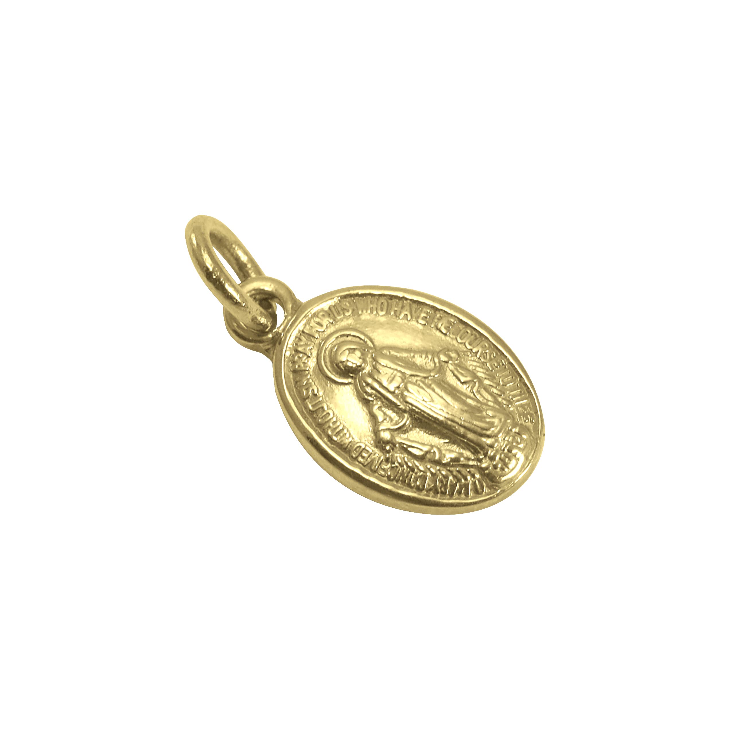 Sayers London Pendentif Médaille Miraculeuse en Or Jaune 9 Carats