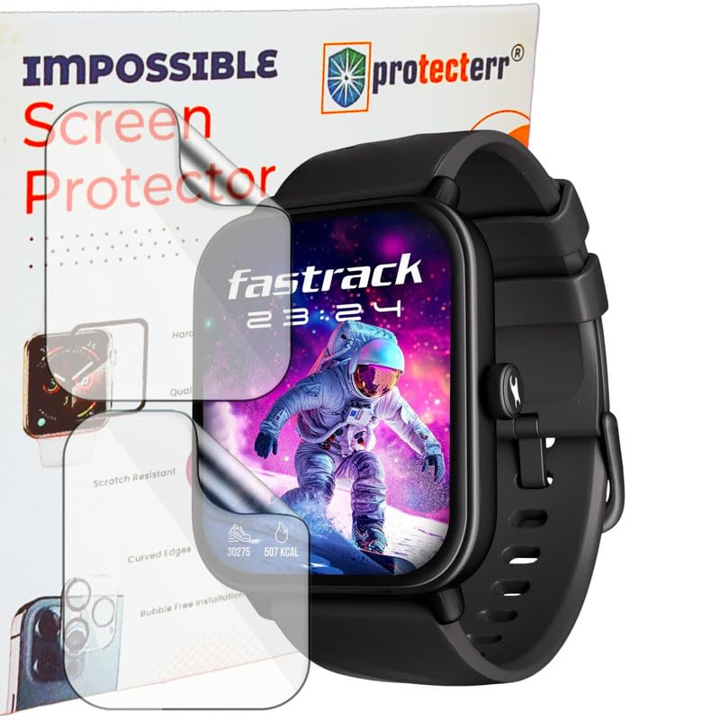 Image of 2 Pack | Screen Protector Guard for Fastrack Limitless Glide X | 1.83 inch | Smartwatch - Flexible & Ultrathin TPU Film, 9H Scratch Resistant, Bubble Free - Not a Tempered Glass
