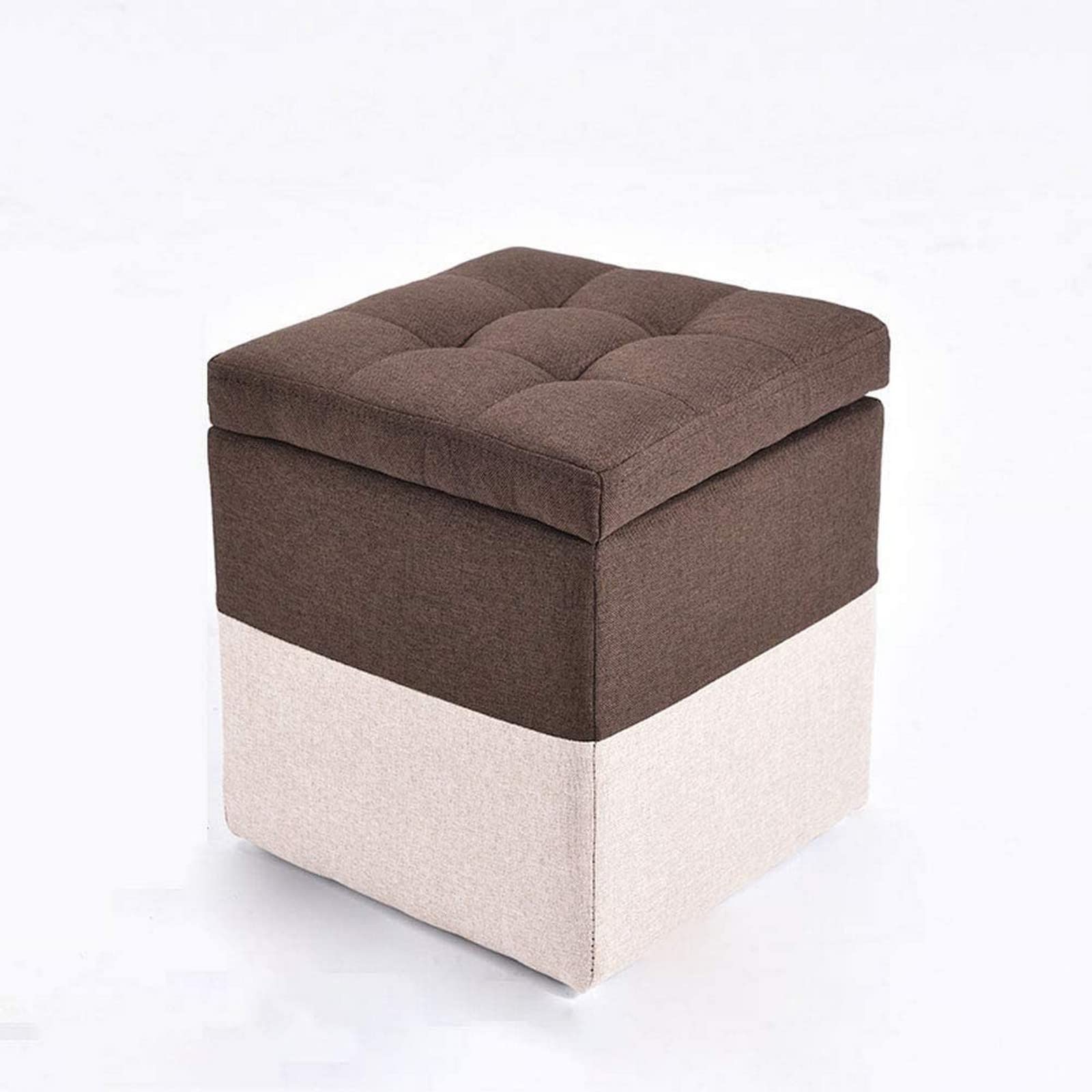 Repose-pieds coffre grand volume et pouf de rangement lavable pour salon