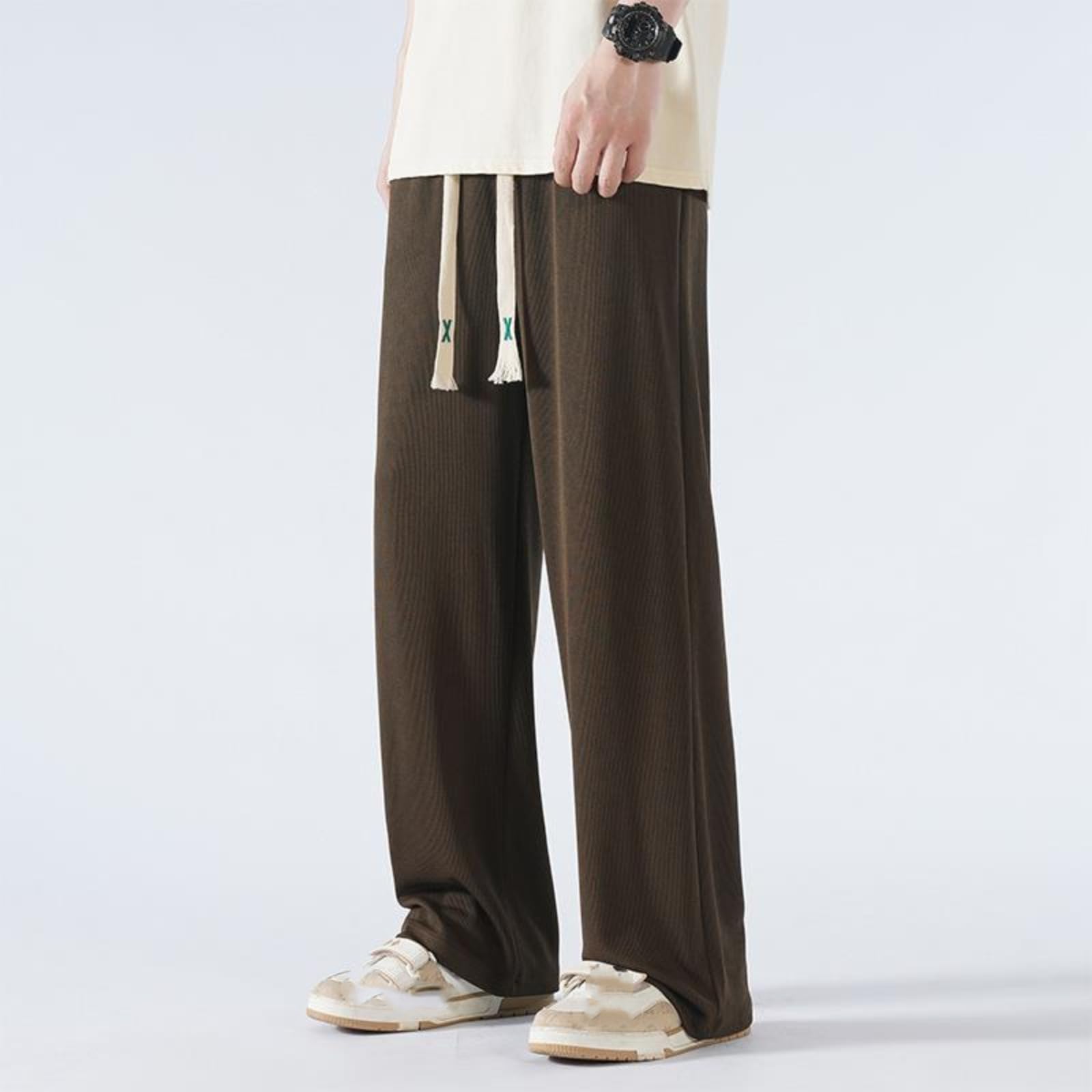 GUOYUXIAO Pantaloni Larghi Casual per Ragazzi e Uomini