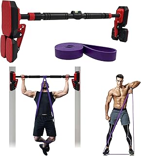 Barra de dominadas para puerta: barra de dominadas, marco de puerta montado en la pared de 95 a 115 cm