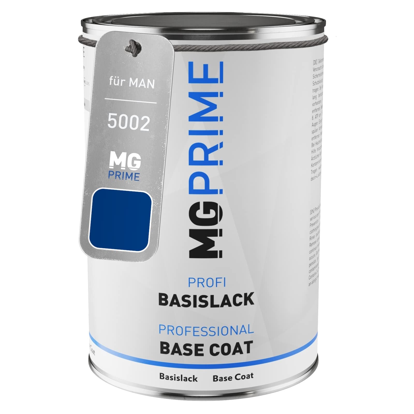 MG PRIME Peinture voiture pot prêt pour la pulvérisation pour MAN 5002 Ultramarinblau couche de base 1,0 litre 1000ml