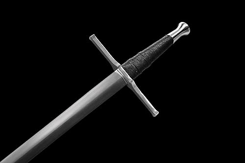 Miniatura 2 de Espada, hecha a mano, práctica, acero al carbono 1095, espiga completa, afilada, vaina