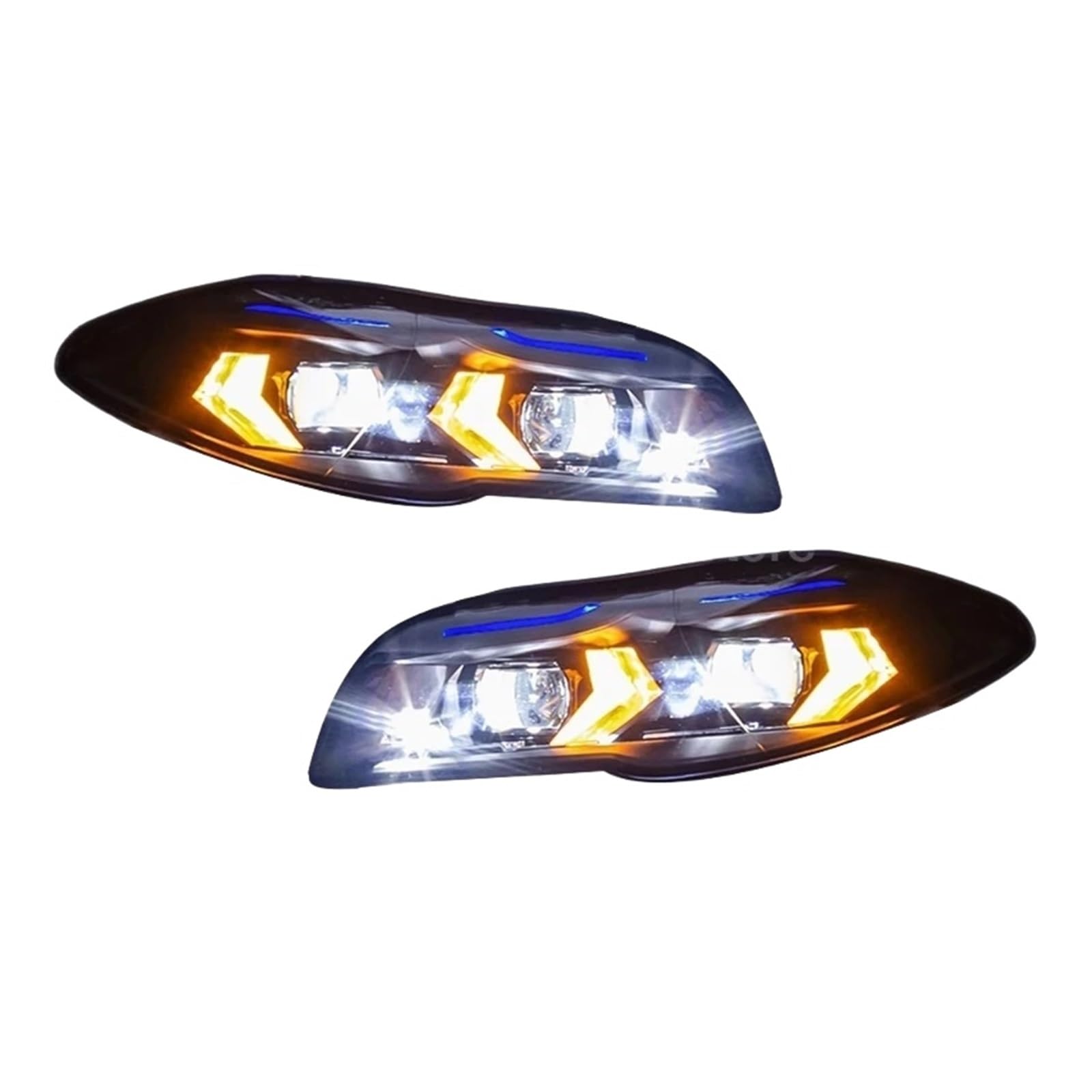 Adatto per BMW Serie 5 F10 F18 2010-2017 Gruppo fari Anteriori Luci diurne Conversione lampade proiettore bio-ottiche (B)