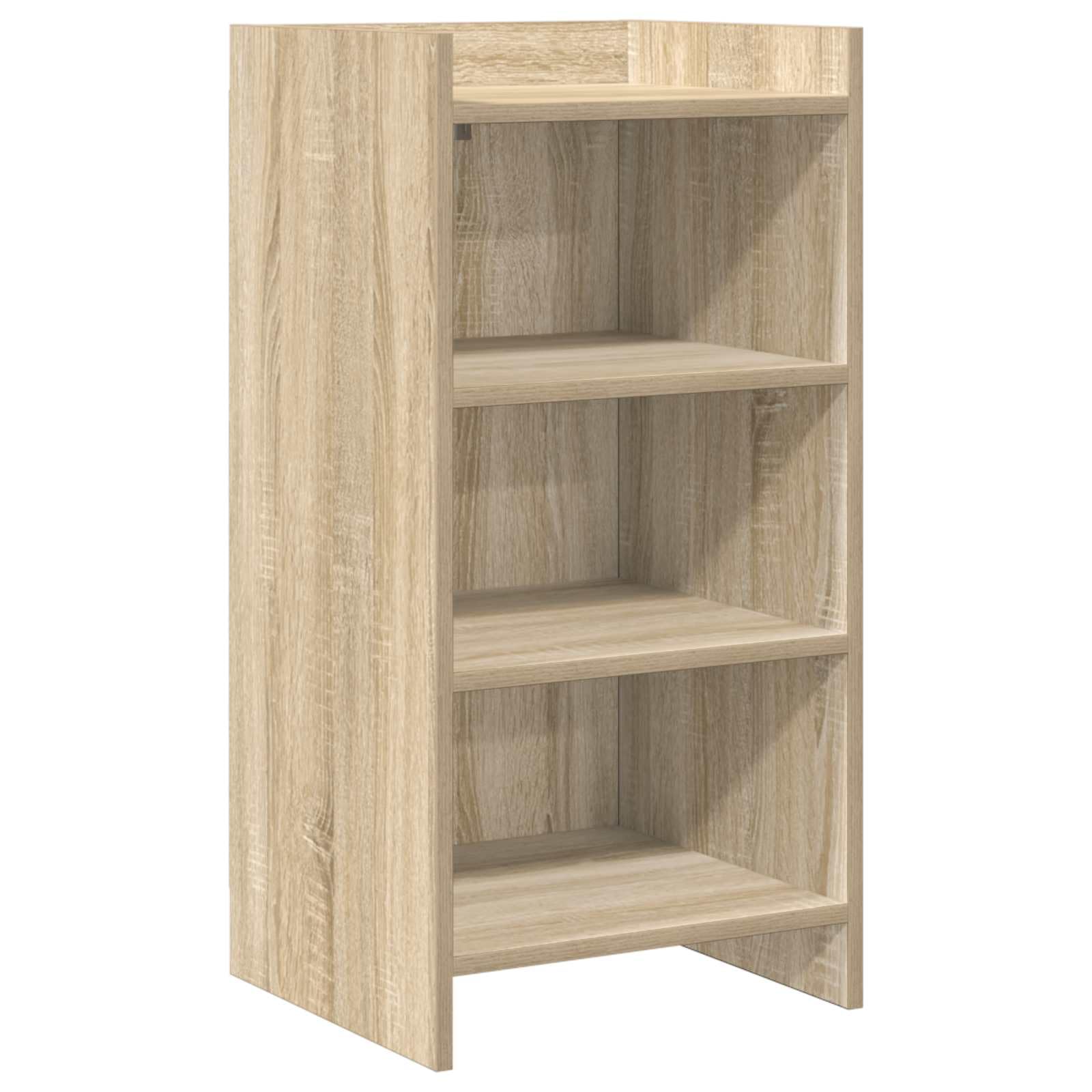 Cómoda de madera de roble Sonoma de 80 cm de alto con armario auxiliar para pasillos estrechos
