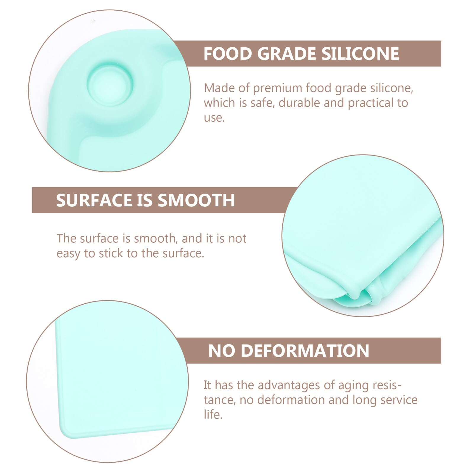 SHINEOFI Silikon Knetmatte 60x80cm Rutschfest Antihaftbeschichtet Teigmatte für Backen und Kochen Küchenrolle Haushalts Backmatte Bpa Frei