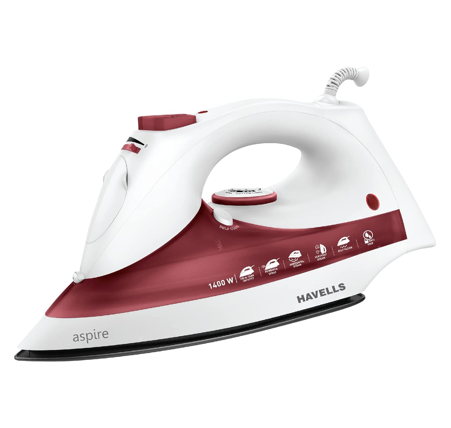 Buy Havells ABS Aspire 1400 Watt Steam Iron Press With Precision Tip