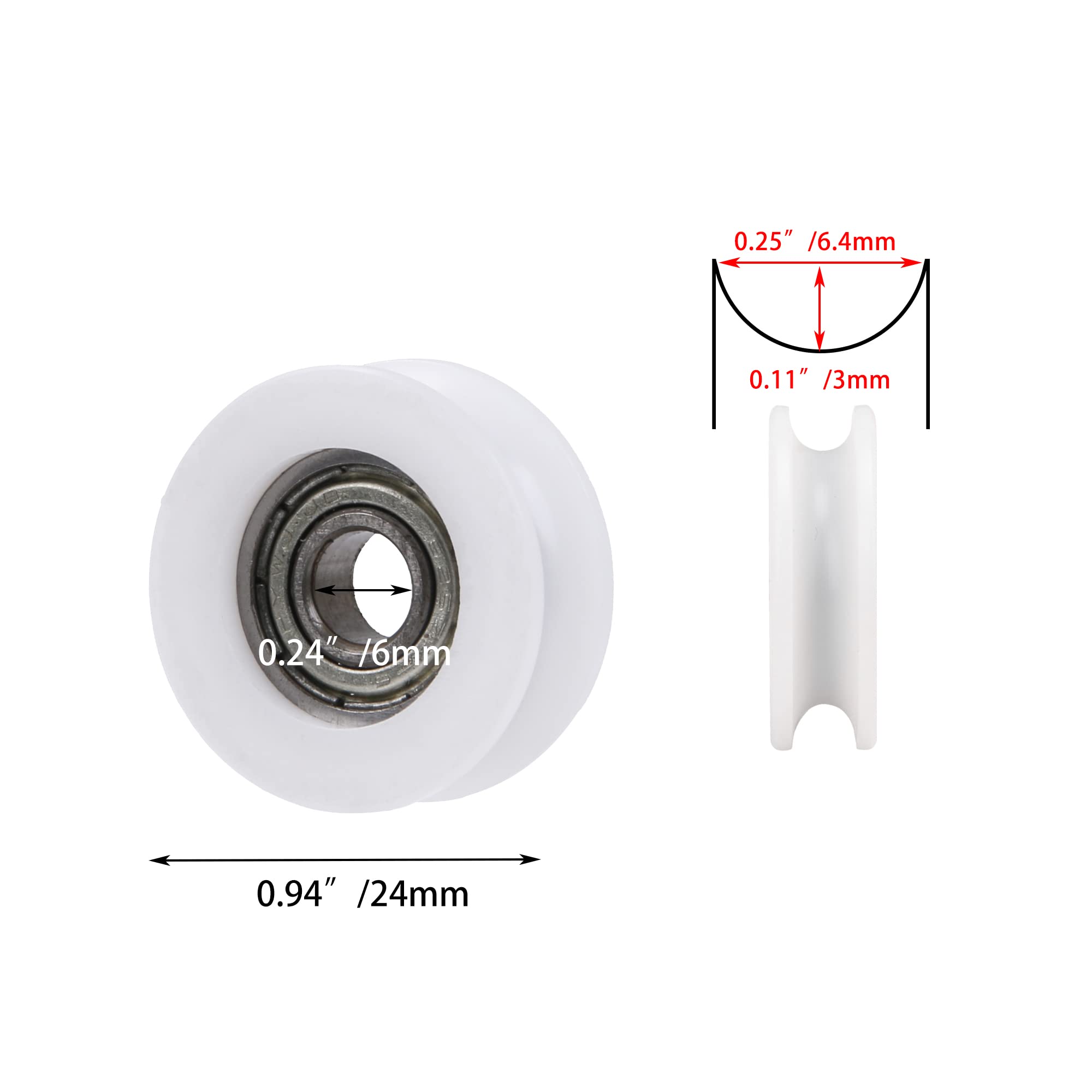 Cnbtr - Lots De 4 Roulements à Billes De 6 X 30 X 10 Mm