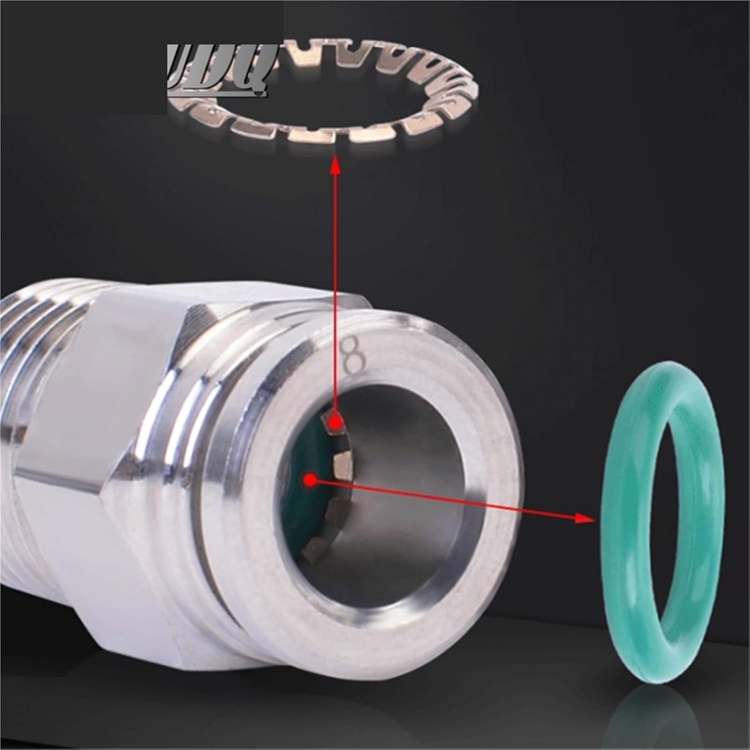 1pcs M5 1/8" 1/4" British Standard Pipe Male Thread Air Pneumatic Push In Quick Connector Release Fitting Plumbing Gas(4mm OD Hose,1/4")