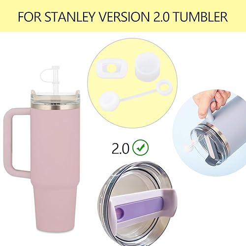 Miniatura 4 de Juego de 6 tapones de silicona para derrames compatibles con Stanley Quencher 2.0 de 40 oz30 onzas a prueba de fugas para accesorios de copa