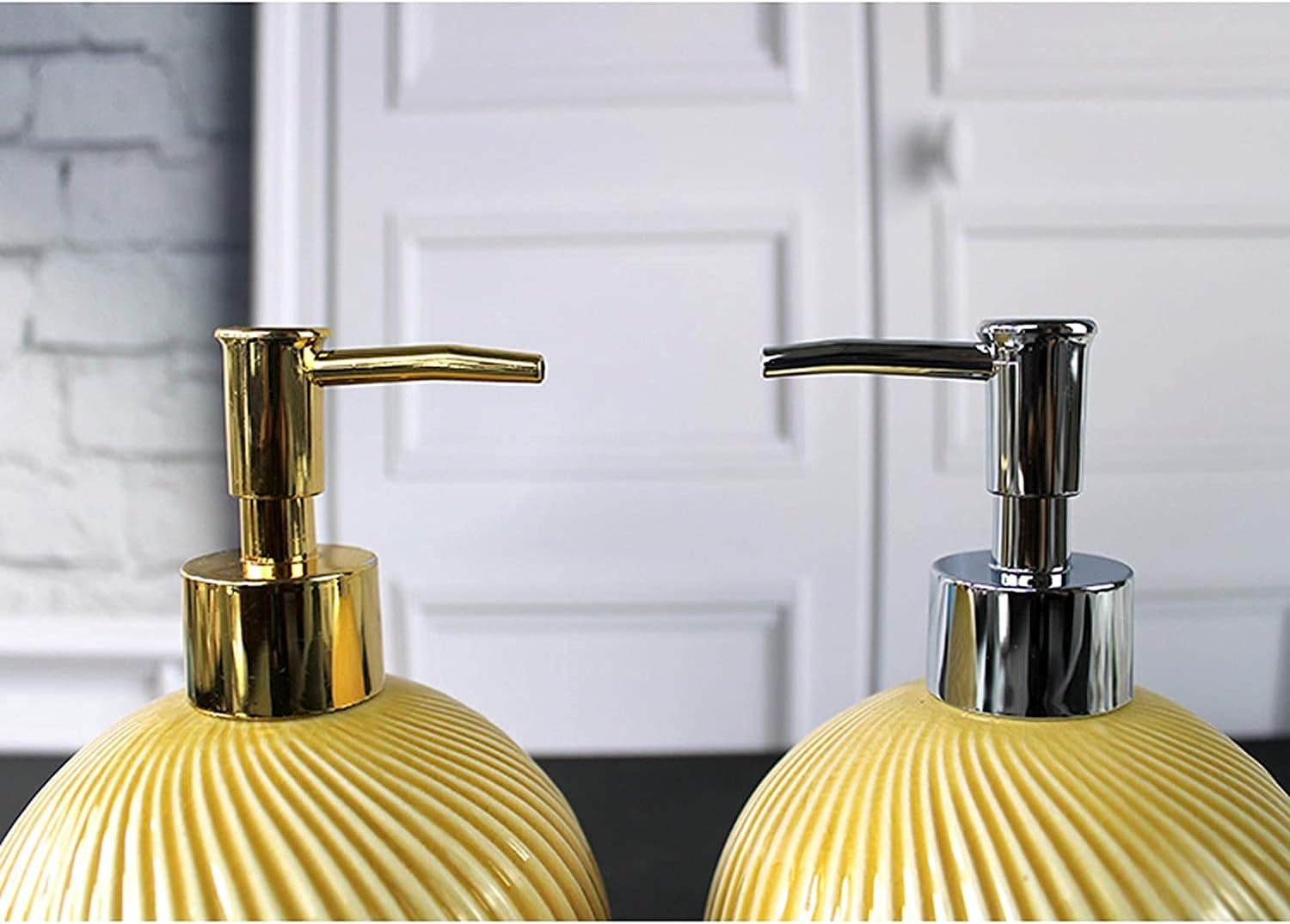 Hand Soap Dispenser Refillable for Hotel Bathroom Creative Embossed Ceramic Soap Bottle Press Bottle Lotion Dispenser Hotel Soap Dispenser Nordic Minimalist Bathroom Bott,B