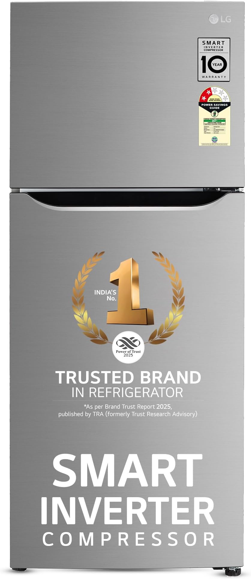 242 L, 2 Star, Smart Inverter Compressor, Multi Air Flow, Frost-Free Double Door Refrigerator (GL-N292DPZY, Shiny Steel, Smart Connect & Moist ‘N’ Fresh)