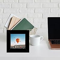 Vista 7 de Marco de fotos de 3 x 3 pulgadas, color negro para mesa, marco de fotos cuadrado de 3 x 3 con plexiglás inastillable, marco de póster resistente