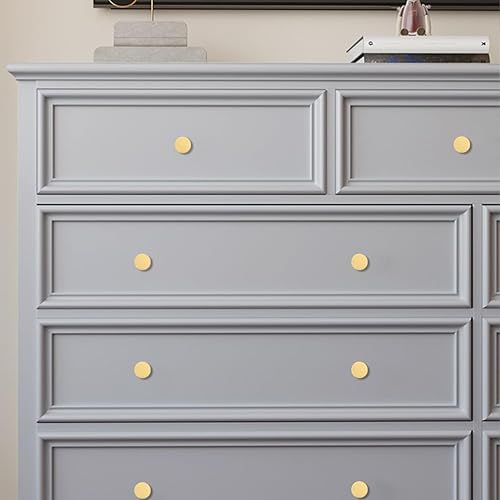 Miniatura 3 de RZDEAL Pomos para gabinete, pomos redondos de latón macizo para cajones y cajones, manijas decorativas simples para puertas de gabinete de cocina