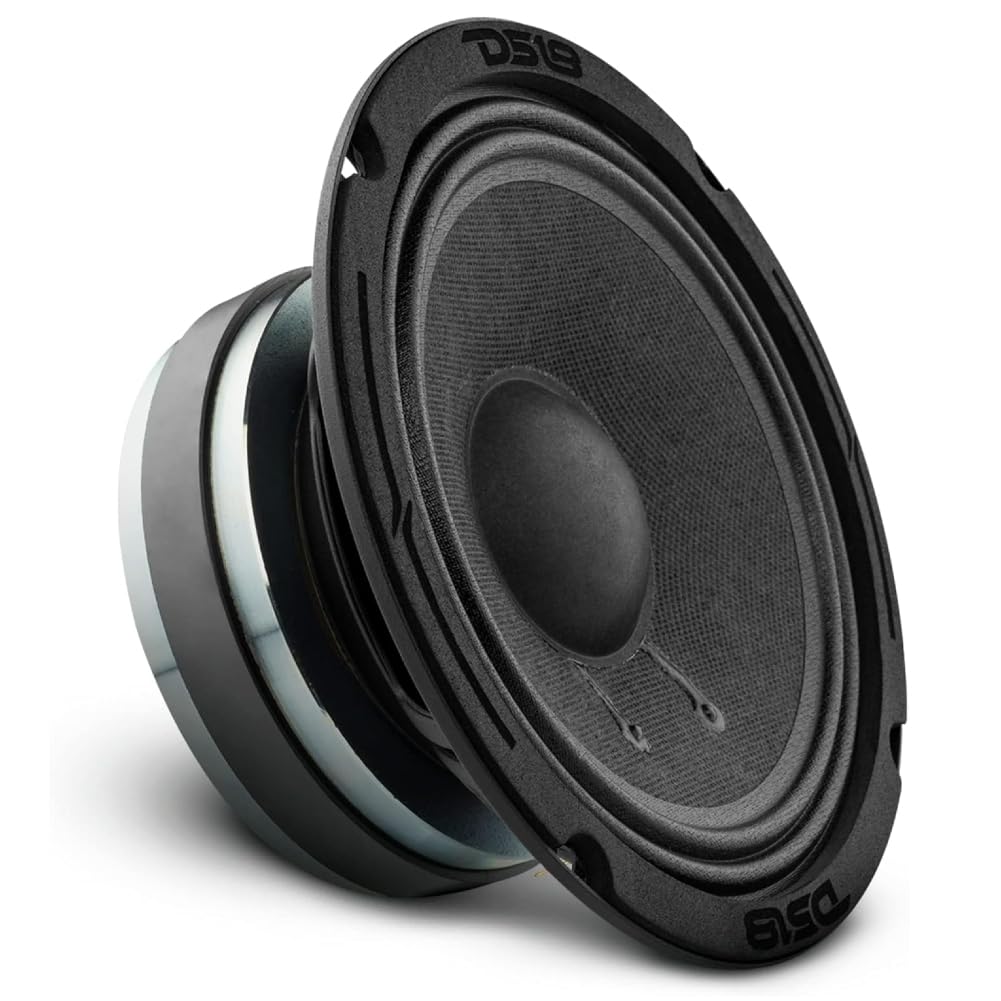 KIT Set pour DS 18 6PRO300MB-4 1 Haut-Parleur Mid Bass Professionnel mesurant 16,5 cm 165 mm 6,5" de diamètre, 150 Watts rms et 300 Watts Max, 4 ohm, sensibilité 96 DB, pour Voiture, 1 pièce + faston
