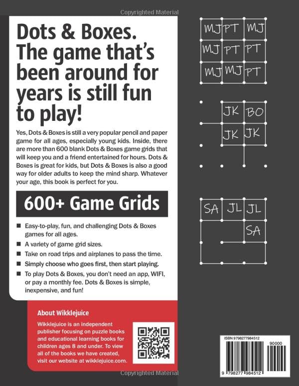 Dots & Boxes Game Book | 200 Pages of Games: Classic Pigs In A Pen Game | Dot to Dot Grid | Game of Dots | Boxes | Dot and Line | Blank Pages | Large 8.5 x 11 inches | Fun To Play For All Ages image 3