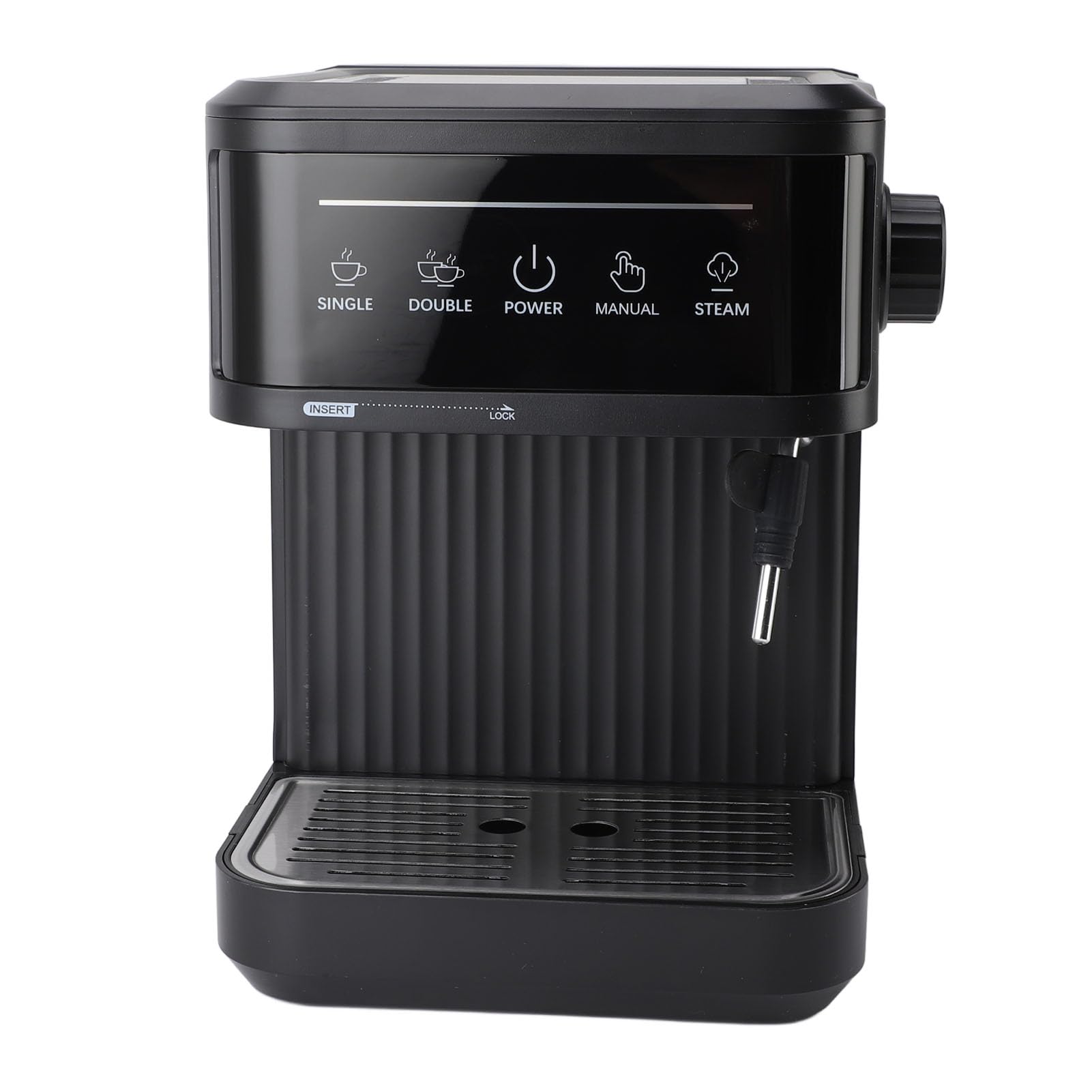 Fdit 850W Półautomatyczny Ekspres do Kawy z Młynkiem, Ubijakiem, dyszą parową, 20 Barów Ciśnienia, do Domu i biura. (Wtyczka UE 220 V)