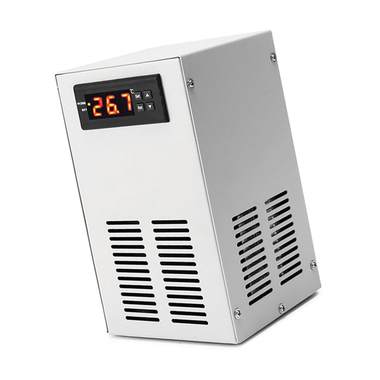 Enfriador de Acuario, Enfriador de Pecera con Termostato, de Refrigeración Ultrasilencioso de Ahorro de Energía de 70-72W para Tanques de Peces de 20L (Enchufe de la UE 220V)