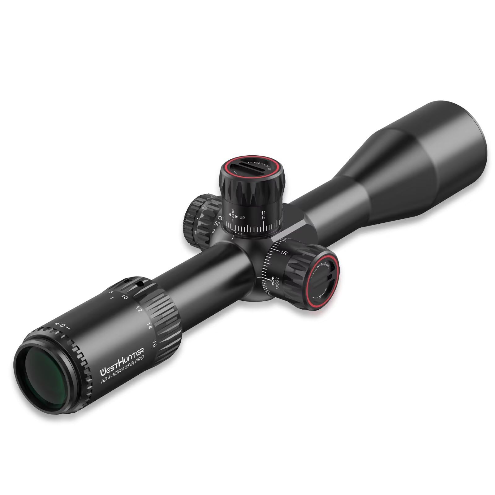WestHunter Optics HD SFIR PRO Series Zero Stop Lunette de visée tactique 1/10 MIL 4-16 x 44/6-24 x 50 mm