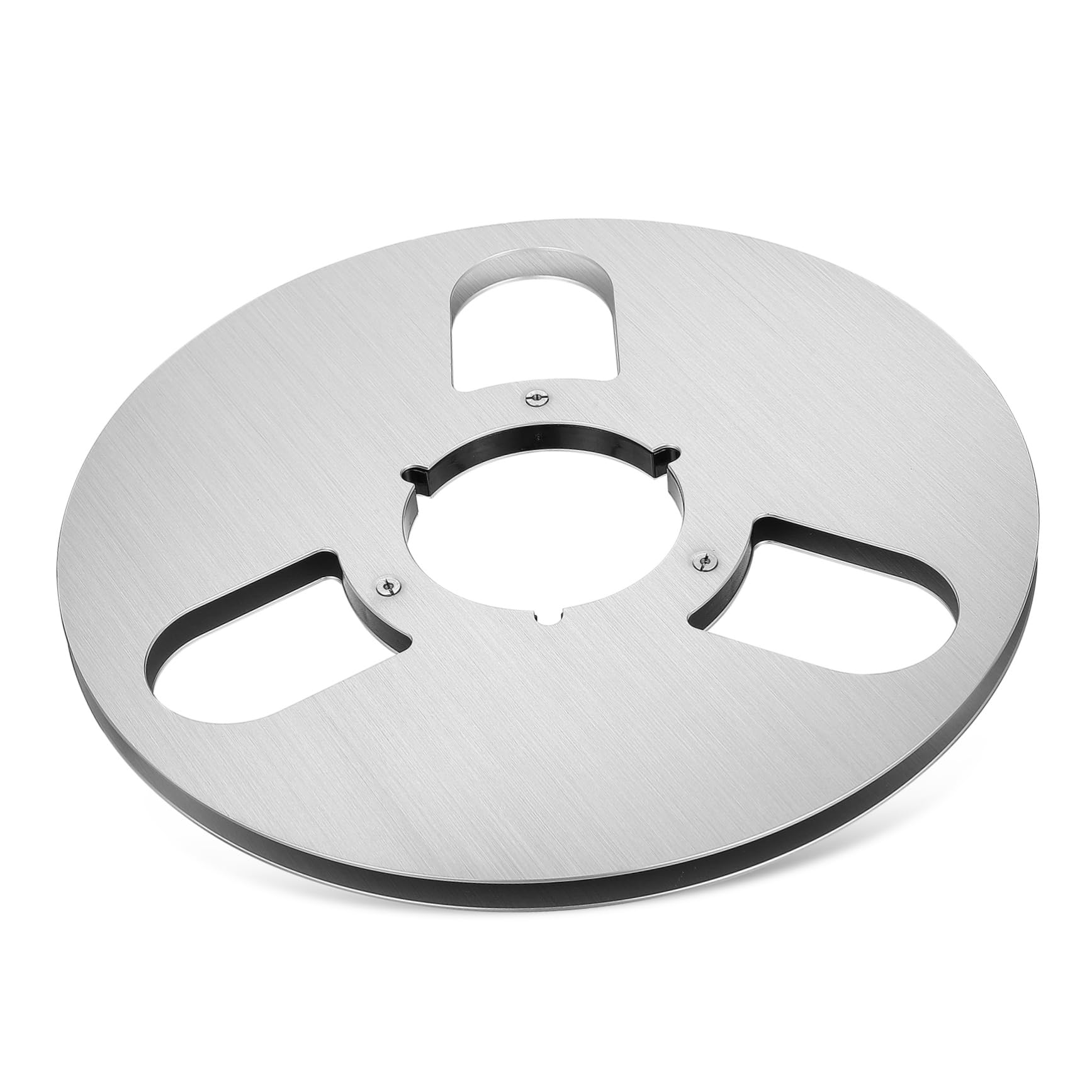 Artibetter Tonbandspule aus Aluminiumlegierung mit Drei Löchern Leise und Robust Silberne Aufwickelspule für Tonbandgeräte und Bandmaschinen