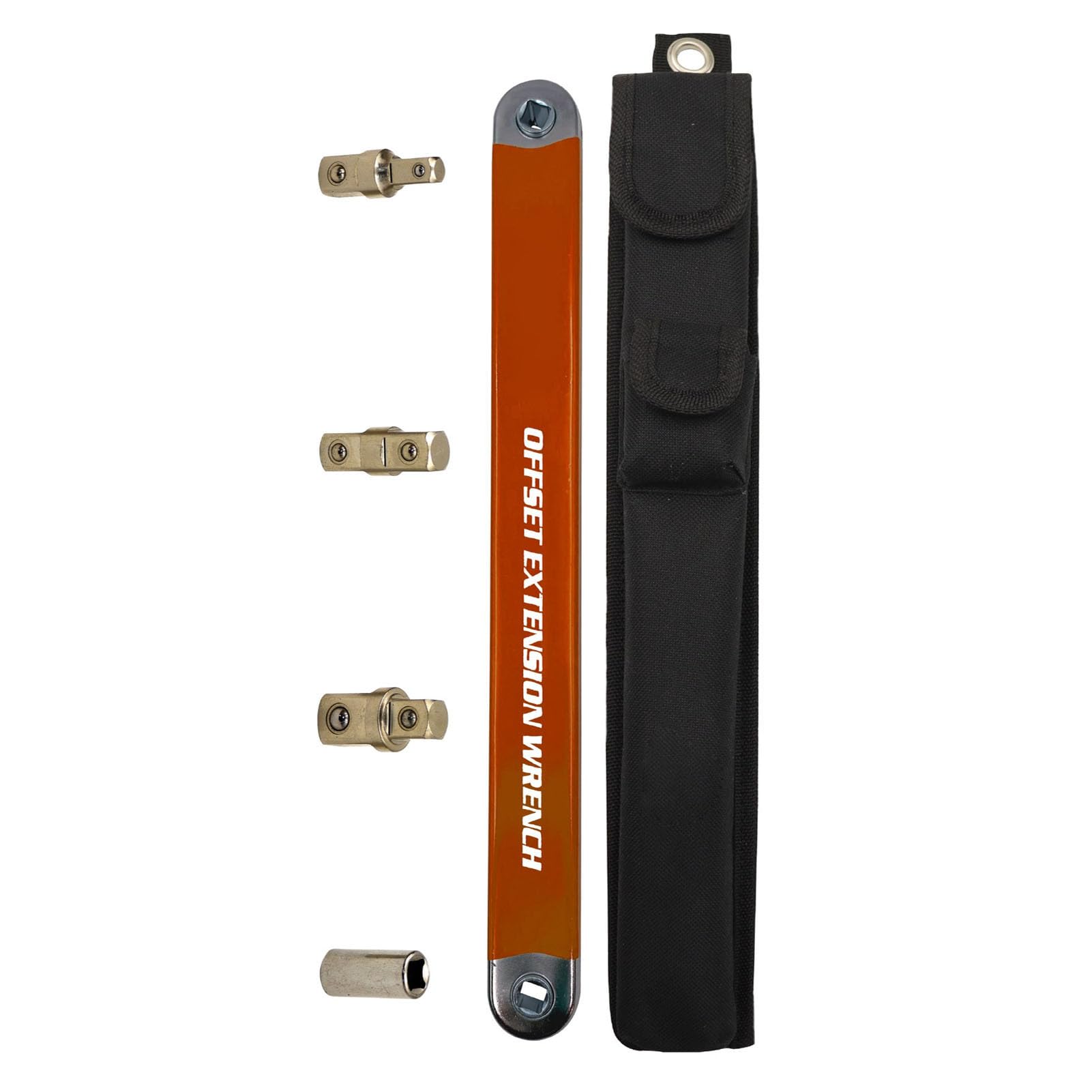 Set Chiave A Cricchetto Offset Con Adattatori 1/2, 1/4 E 3/8, In Acciaio Cromato, Per Spazi Stretti