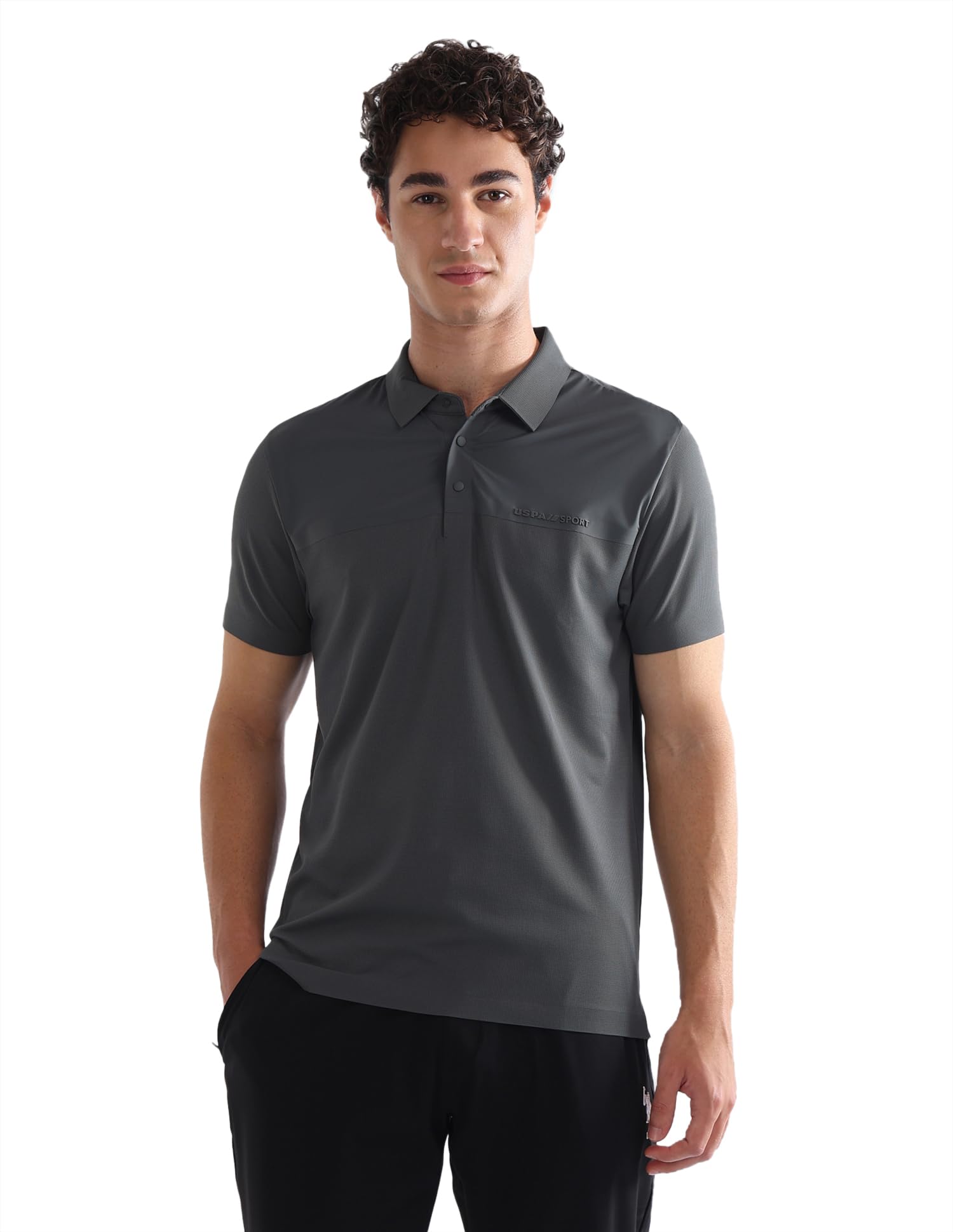 u.s. polo assn. USPA Active Sports Men's Solid Slim fit Active Polo Shirt-picture-14