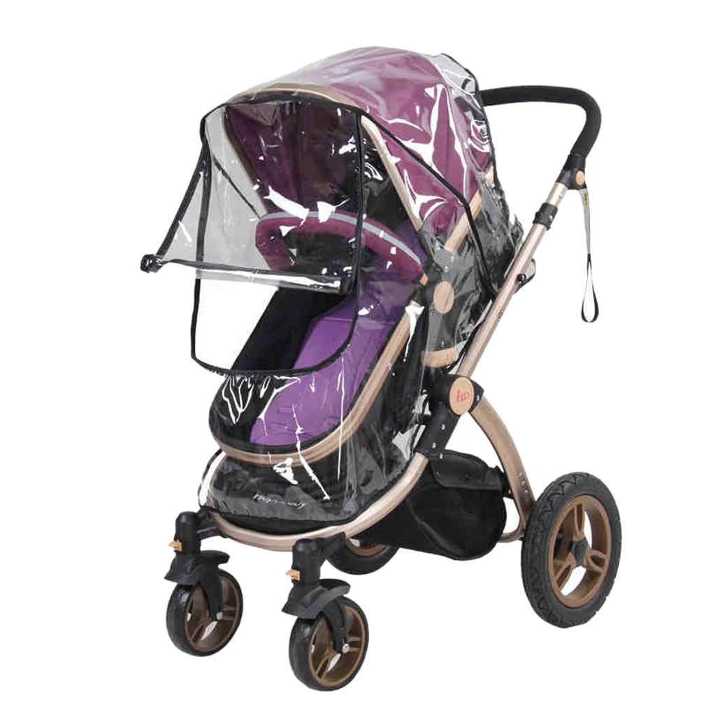 Image secondaire de PHabillage Pluie pour Poussette Universelle Housse de Pluie Poussette Protection contre Pluie et Vent Transparent