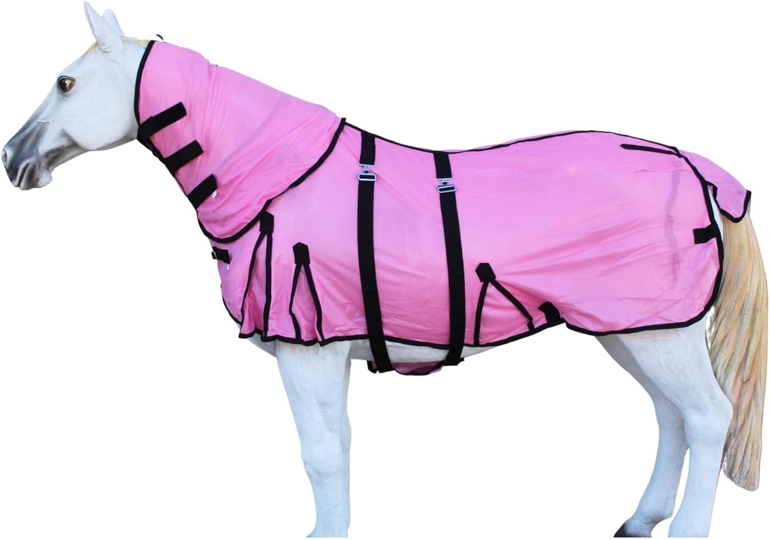 Challenger Horse Mesh Summer Fly Sheet Spring Airflow Neck Pink 73128