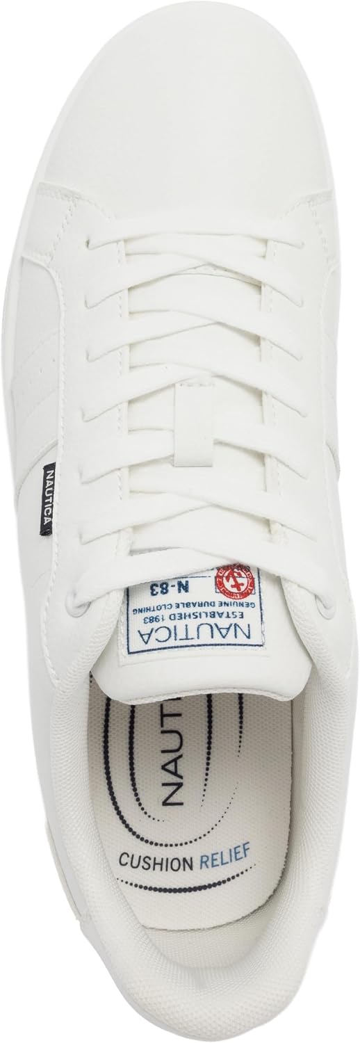 Nautica Men's Classic Low-Top Sneakers – Retro Lace-Up Casual Shoes for Tennis and Basketball-Inspired Style image 4