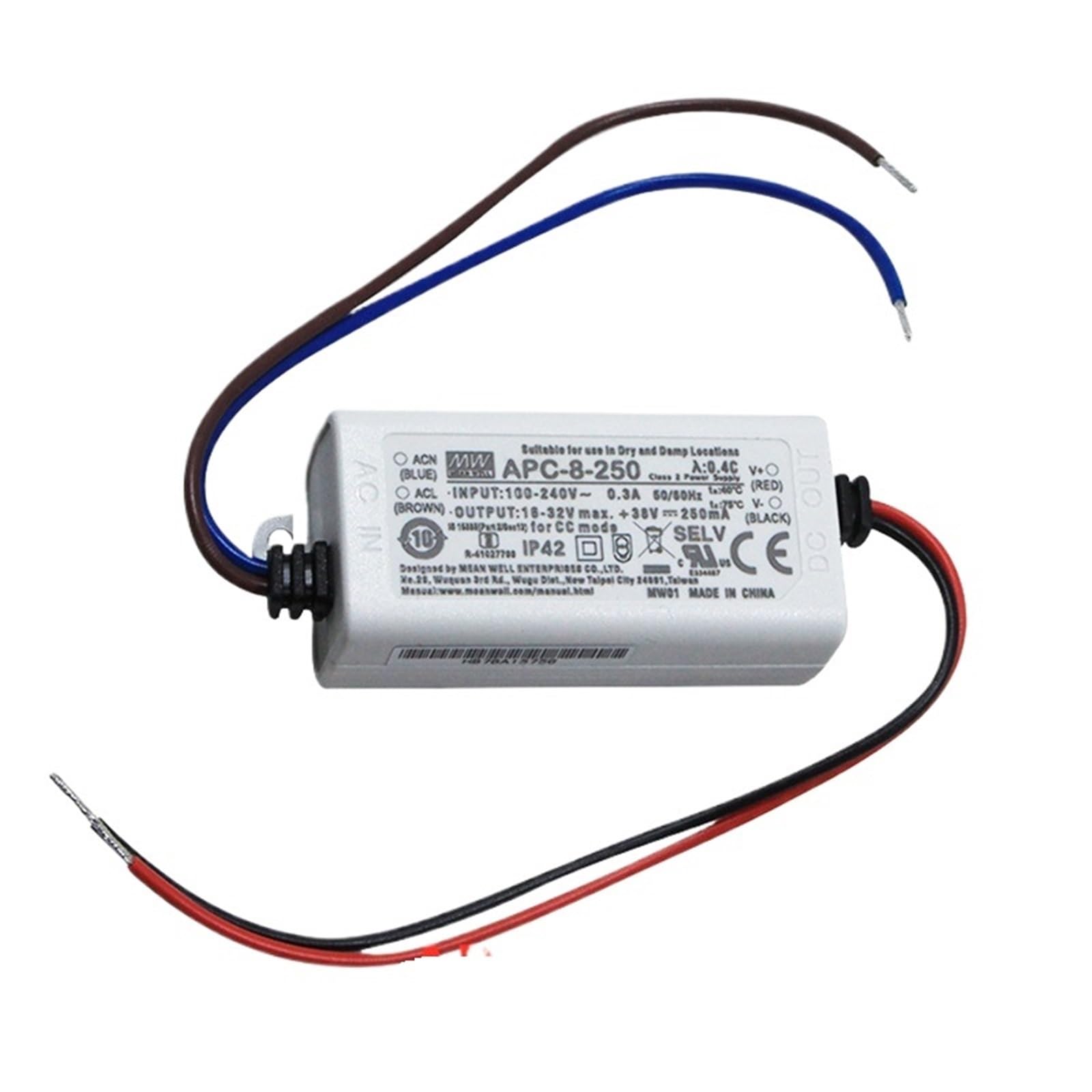 FCARUMIQP APC-8 Series 8W Constant Current Output Power Supply LED Driver APC-8-250 APC-8-350 APC-8-500 APC-8-700(Apc-8-500)