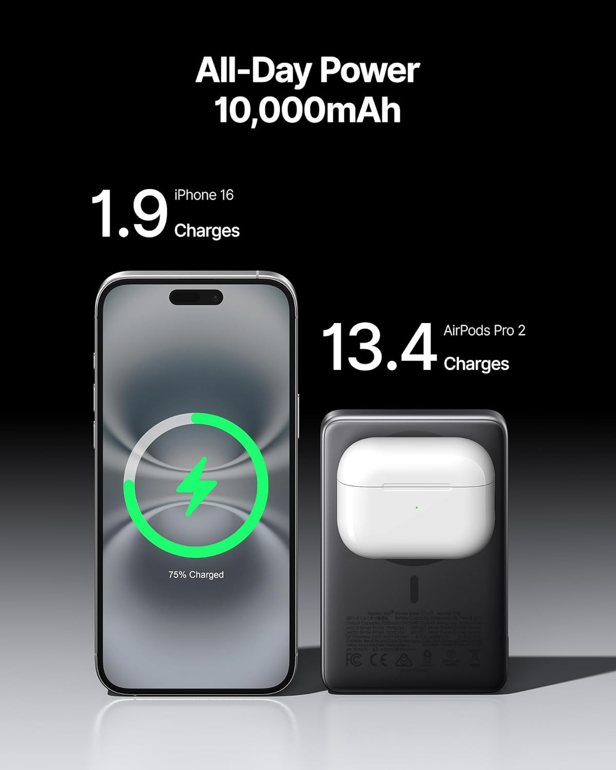 INIU for MagSafe Portable Charger, Qi2 Certified, Slimmest 45W 10000mAh Magnetic Power Bank, with USB C Cable & Stand, Fast Charging Battery Pack for iPhone 16 15 14 13 12 Only, Pink