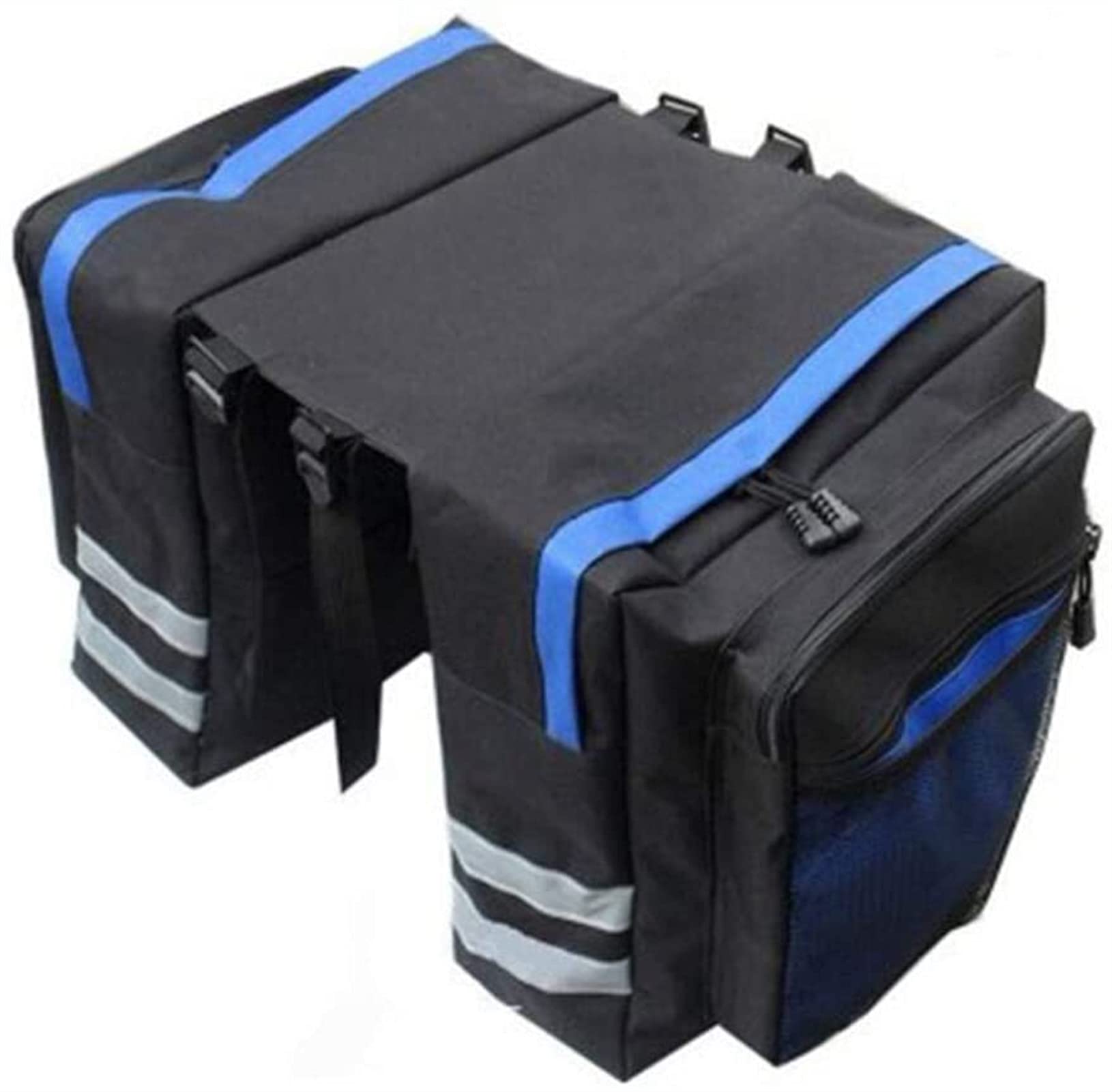 Bicicleta de montaña Bicicleta Bolsa de Asiento Trasero Bolsa de Estante al Aire Libre Multifunción Bolsa de Estante Equipo de equitación (2 PCS)(BLU)