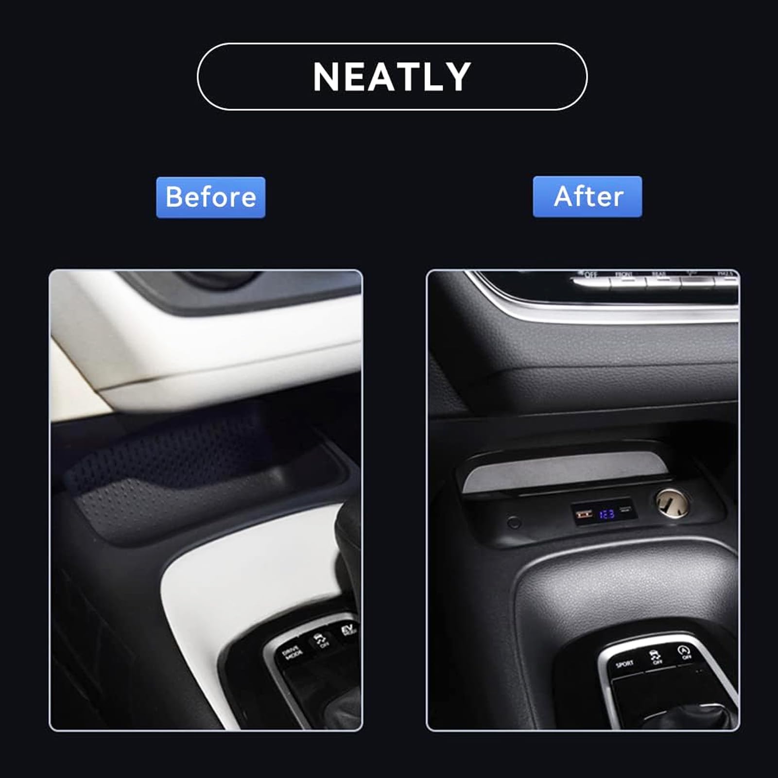 Nueva Actualización Cargador Inalámbrico para Automóvil para Toyota Corolla (2019-2023),cojín Carga Rápido 15W,Cargador Inalámbrico Consola Central Funciona con Teléfonos Habilitados QI