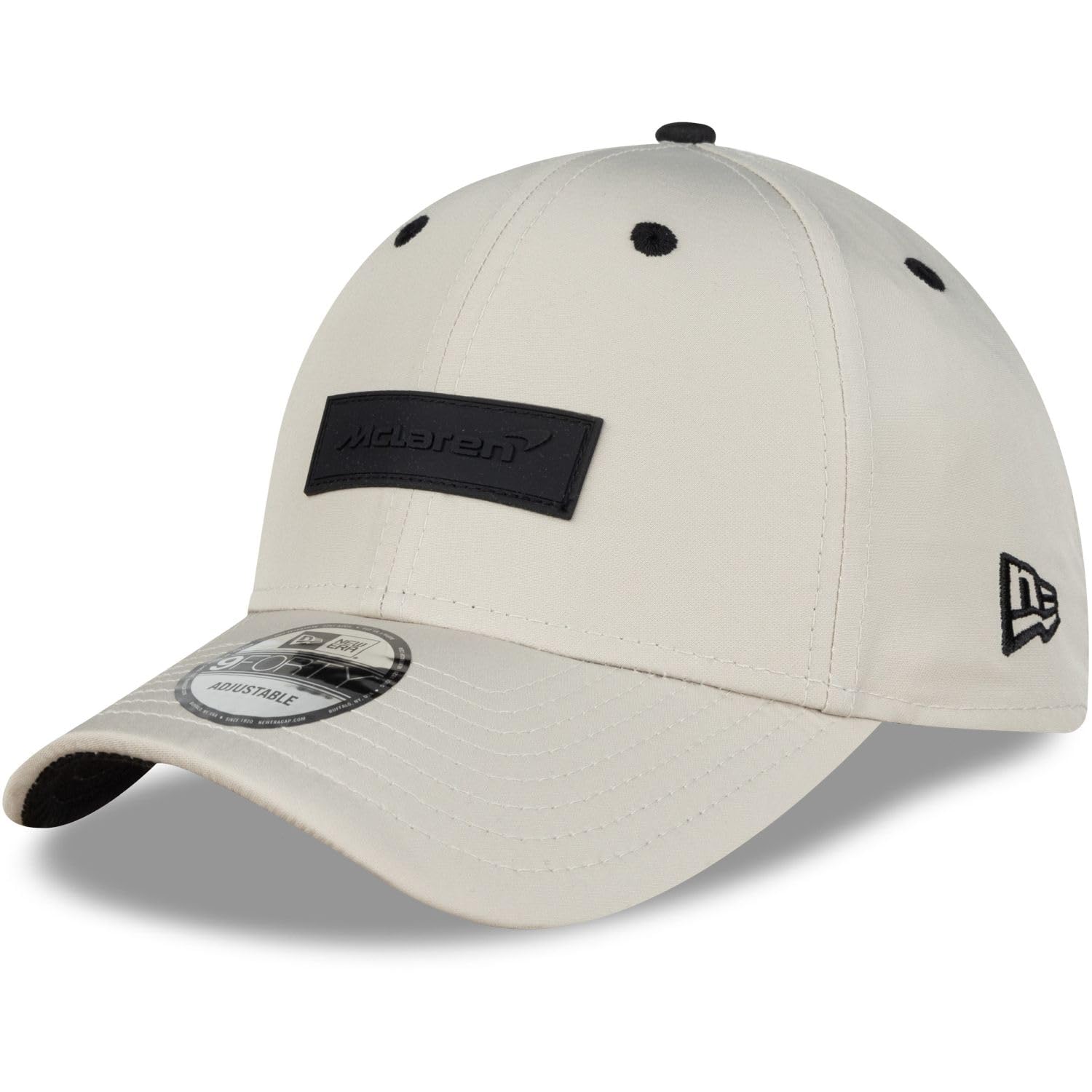 New Era Unisex Beige 9Forty Snapback Cap - Rubber Patch Mclaren Stone