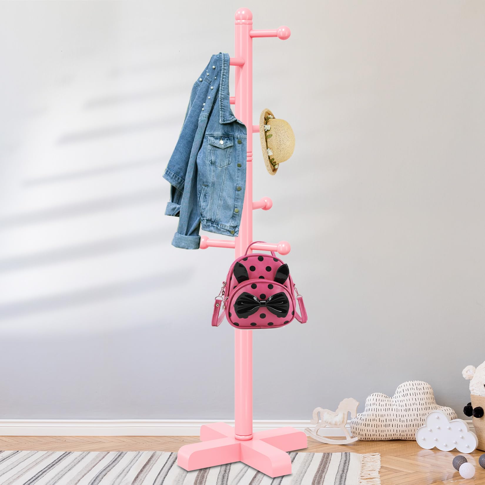 Amazon.com: Azaeahom Coat Rack, Freestanding Coat Racks with 8