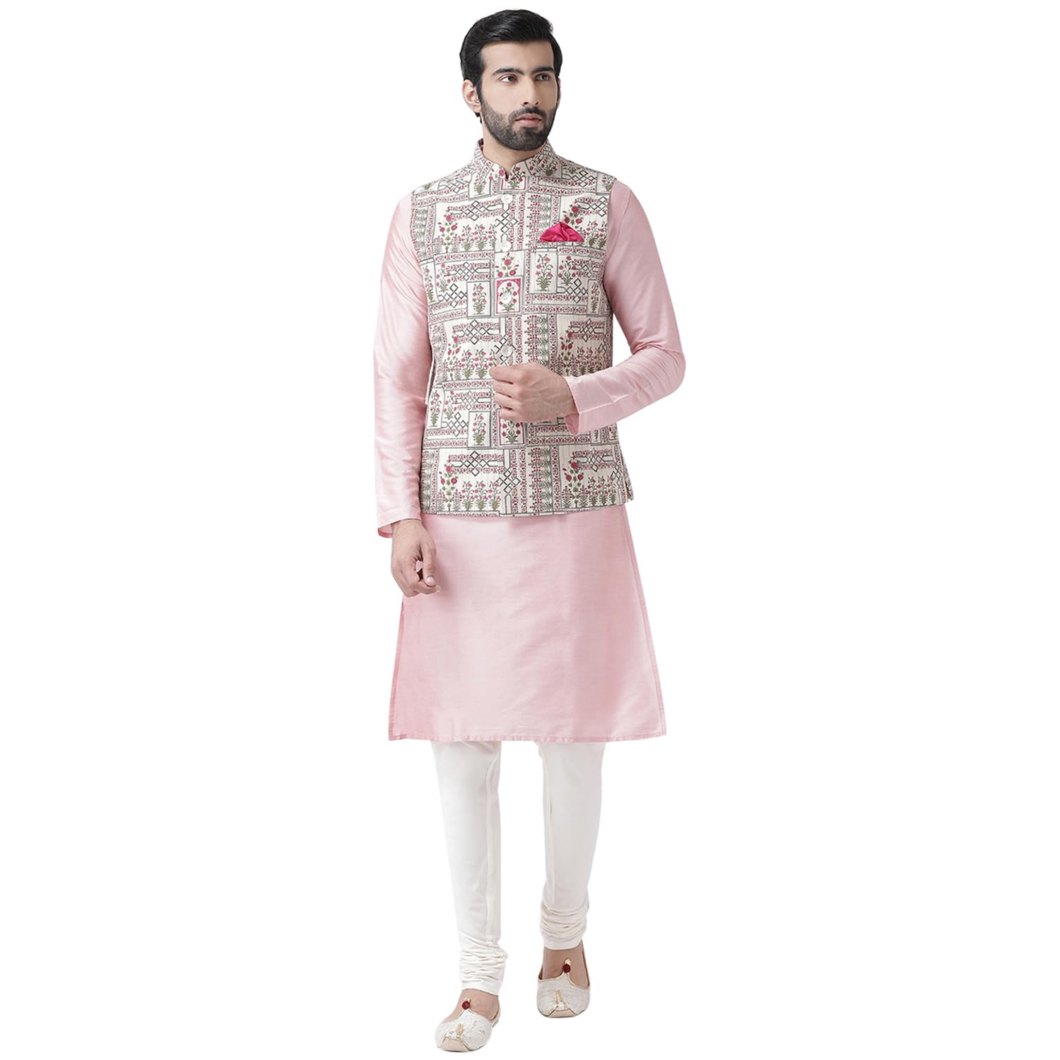 Kurta Pajama Set for Men with Modi Jacket – Ethnic Kurta for Man | Wedding Dress Set & Traditional Outfit-image-32