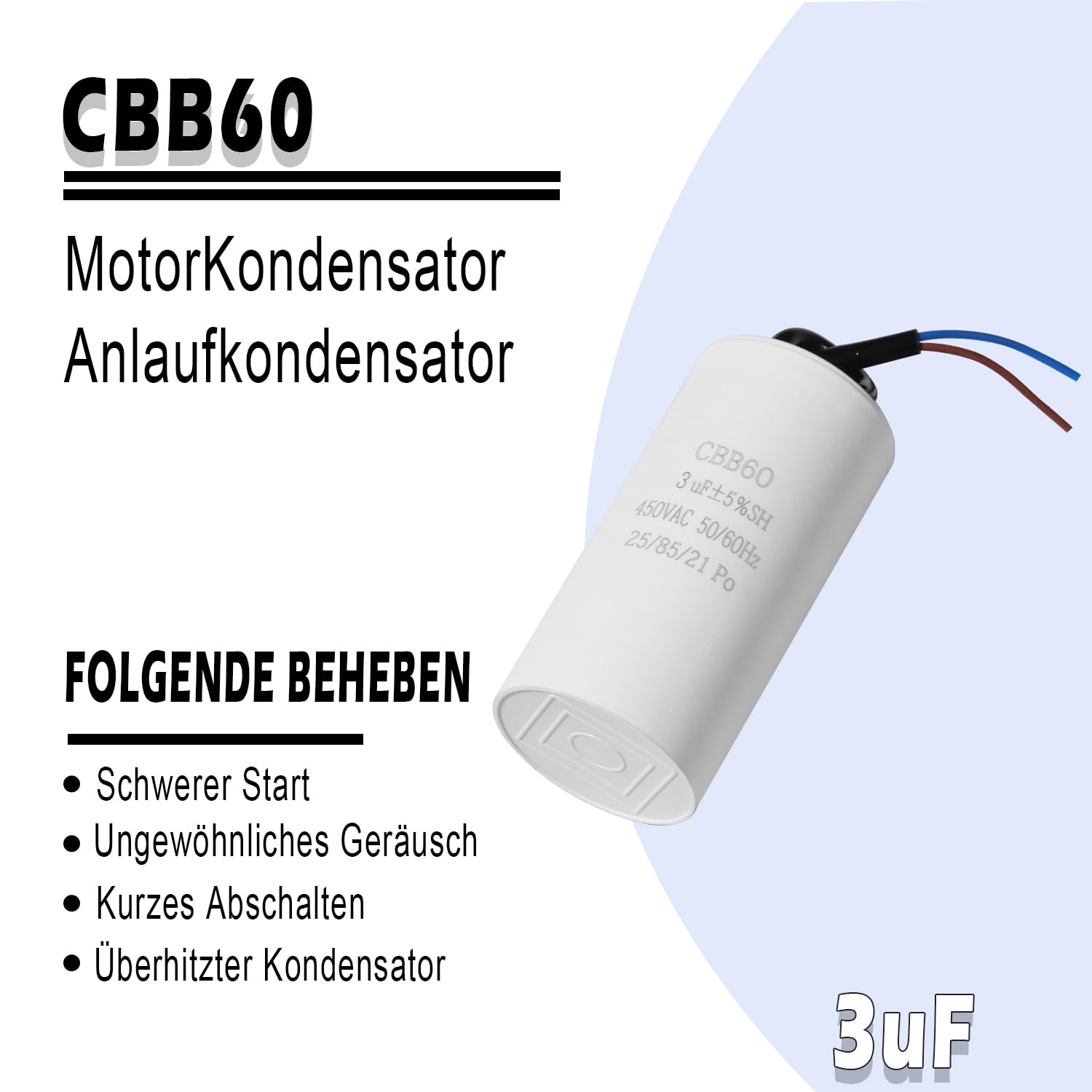 CBB60 450v 20uf da corsa condensatore di avviament... – Grandado