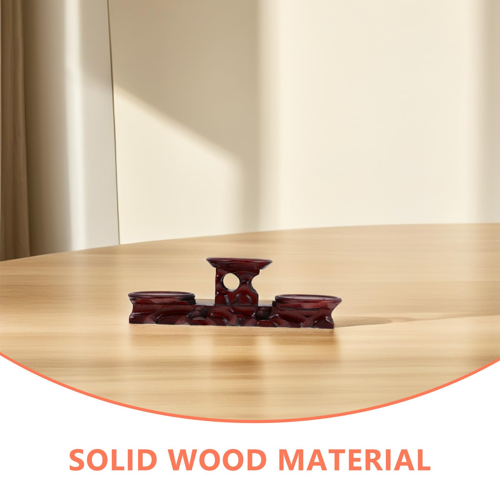 Mikikit Soportes de Madera Maciza Redondos para Exhibición, Base Estable para Pequeños Pedestales y Decoración de Hogar
