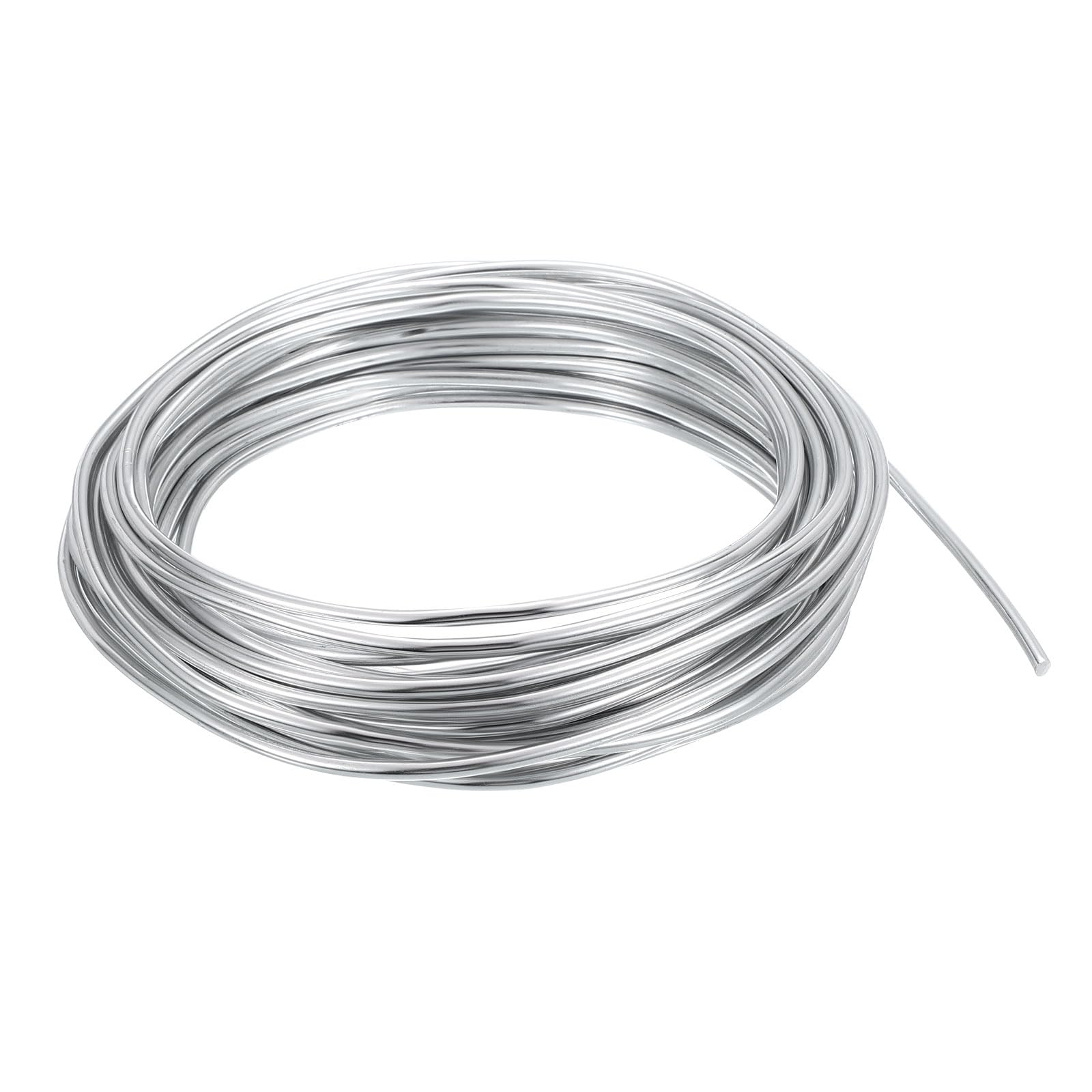 PATIKIL 4mm Bonsai Training Wire, 1 Roll Floral Wire Stems Anodized Aluminum Tree Wire 32.8 Feet Total for Gardening Branch Fixing, Silver